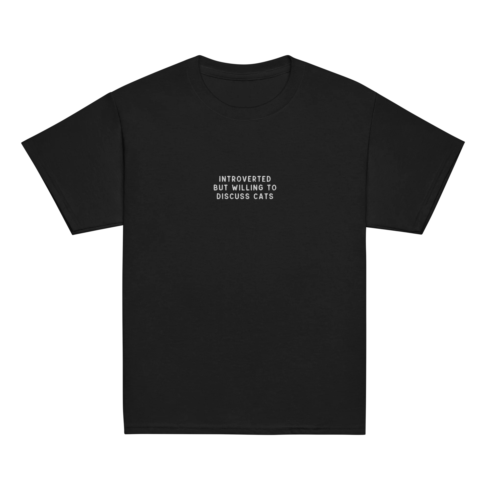 Introverted But Willing To Discuss Cats Embroidered Baby Tee