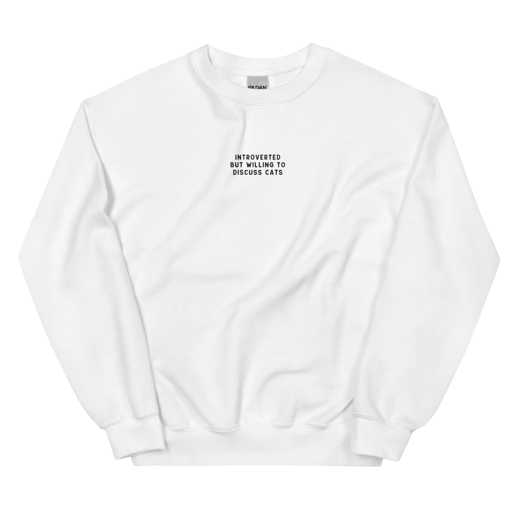 Introverted But Willing To Discuss Cats Embroidered Sweatshirt - Image 3