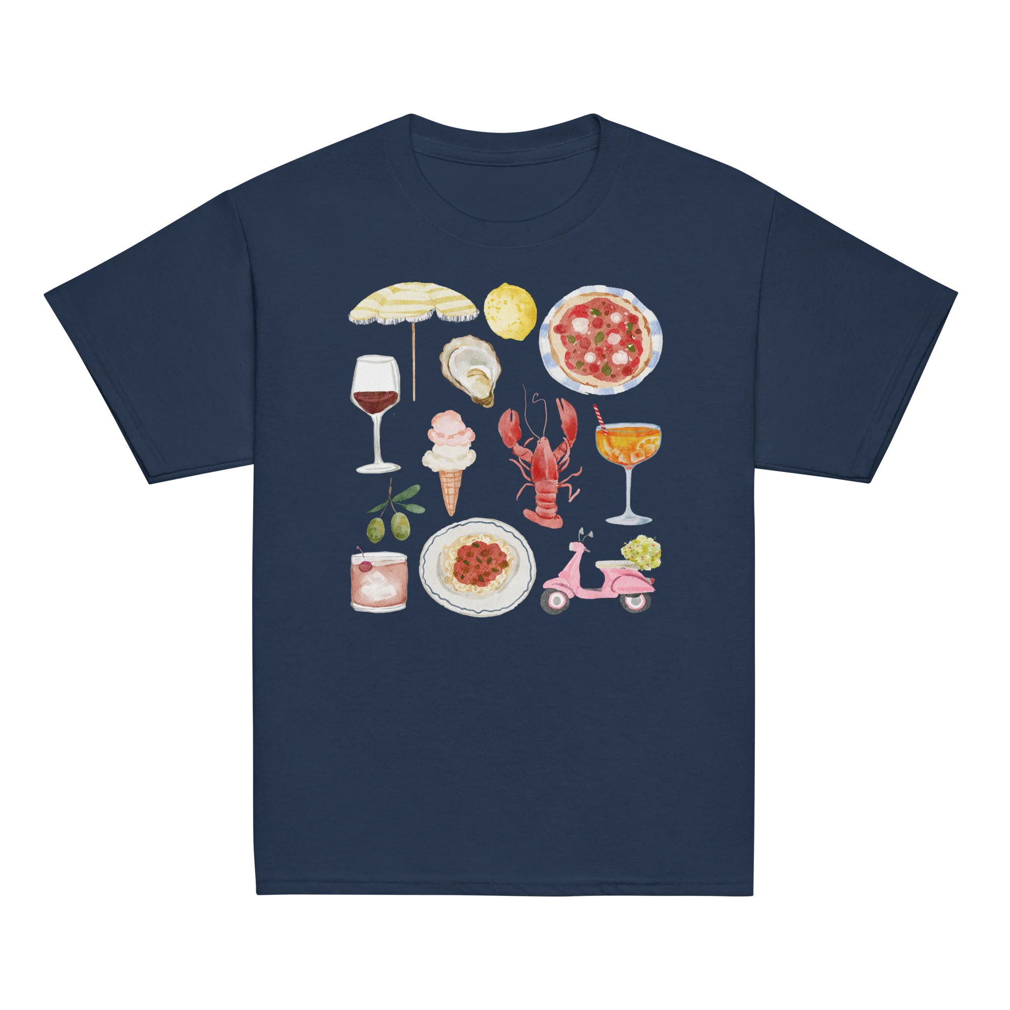 Italian Summer Watercolor Baby Tee