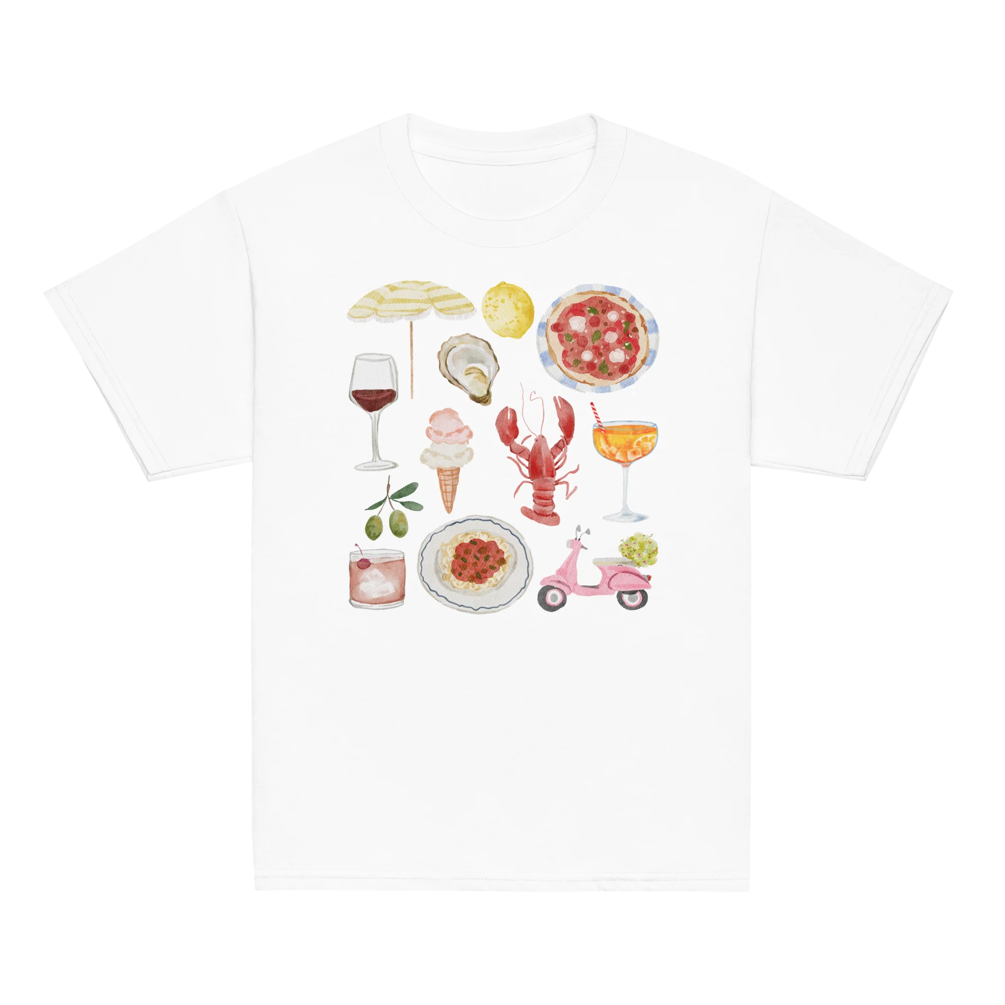 Italian Summer Watercolor Baby Tee - Image 3