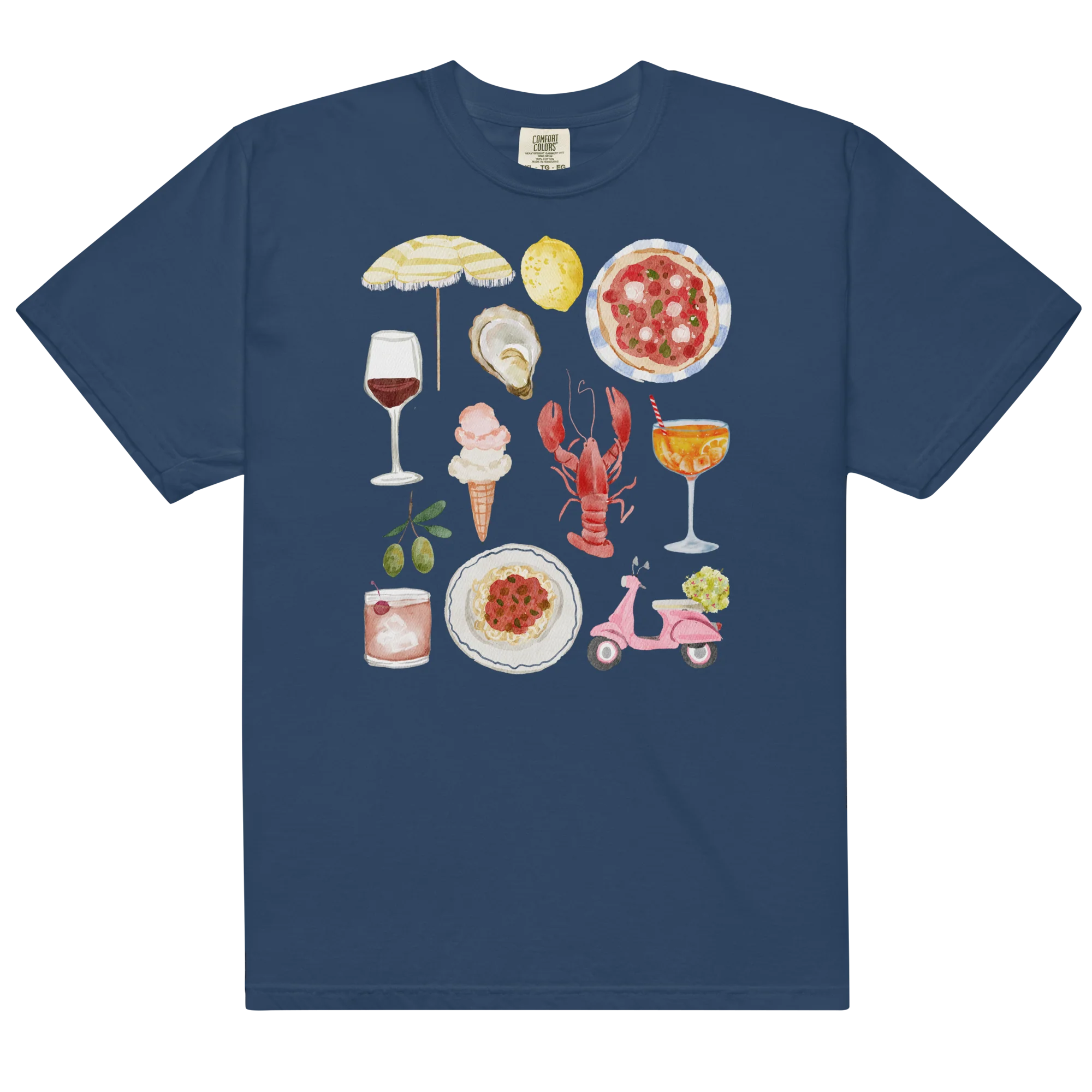 Italian Summer Watercolor Classic T-Shirt - Image 5