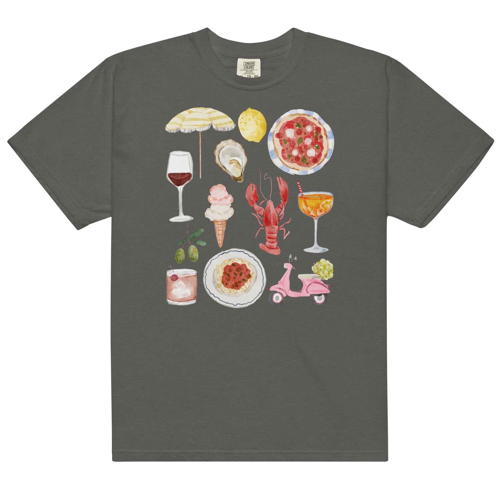 Italian Summer Watercolor Classic T-Shirt - Image 8
