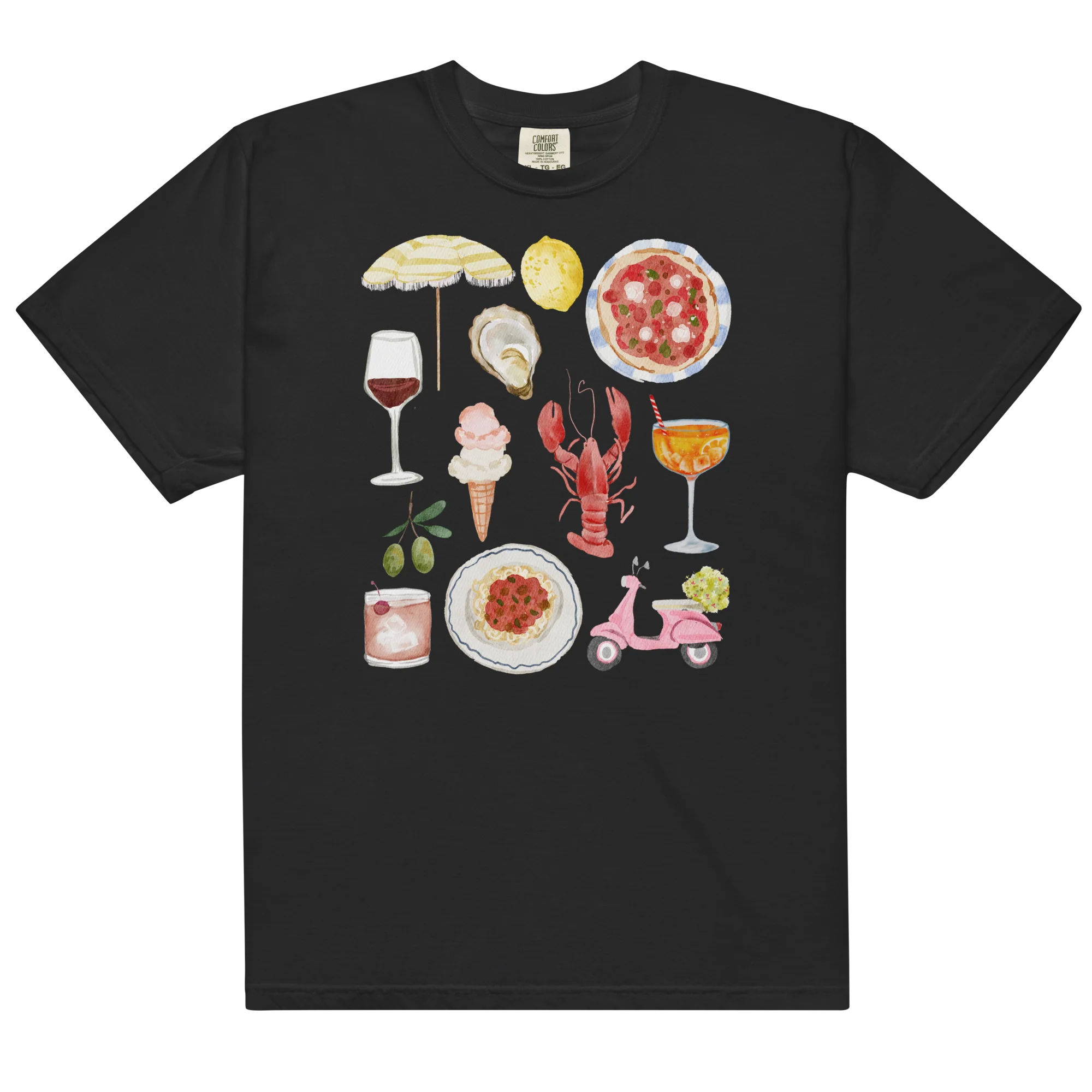 Italian Summer Watercolor Classic T-Shirt - Image 9