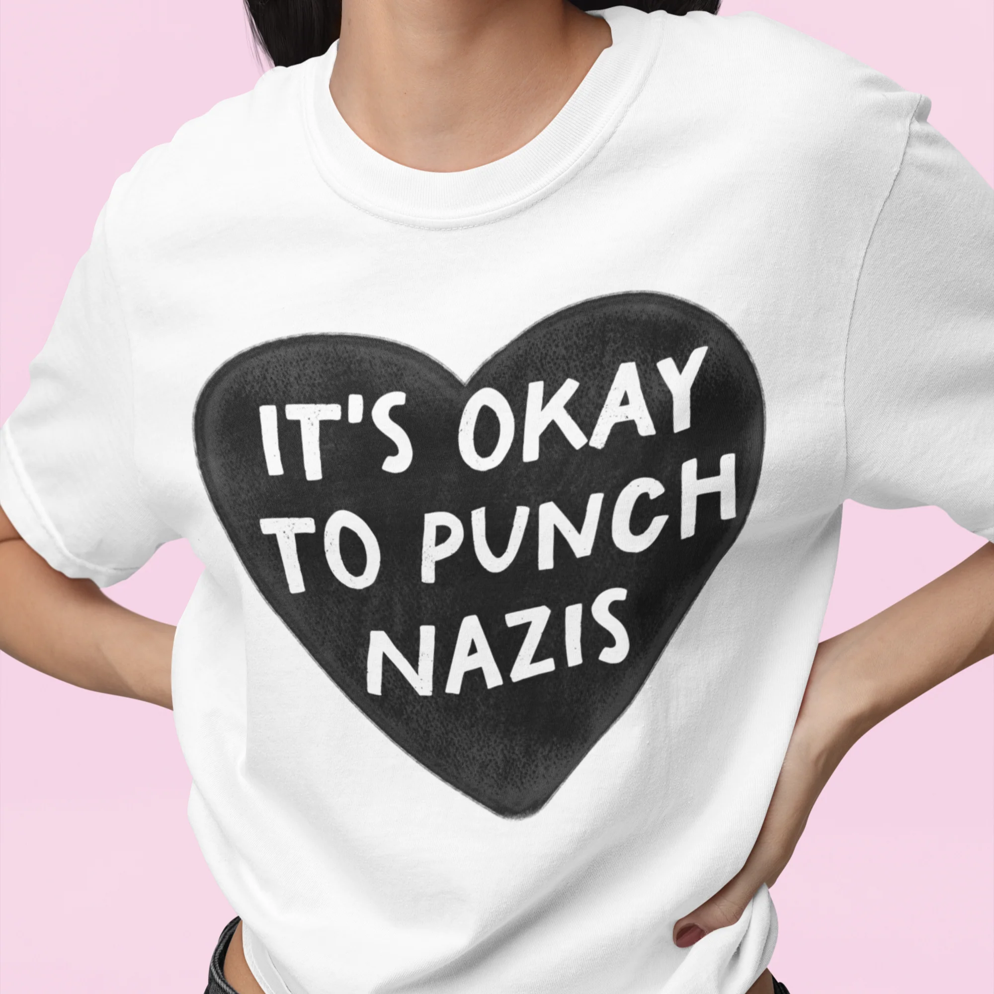 It's Okay to Punch Nazis Classic T-Shirt - Image 2