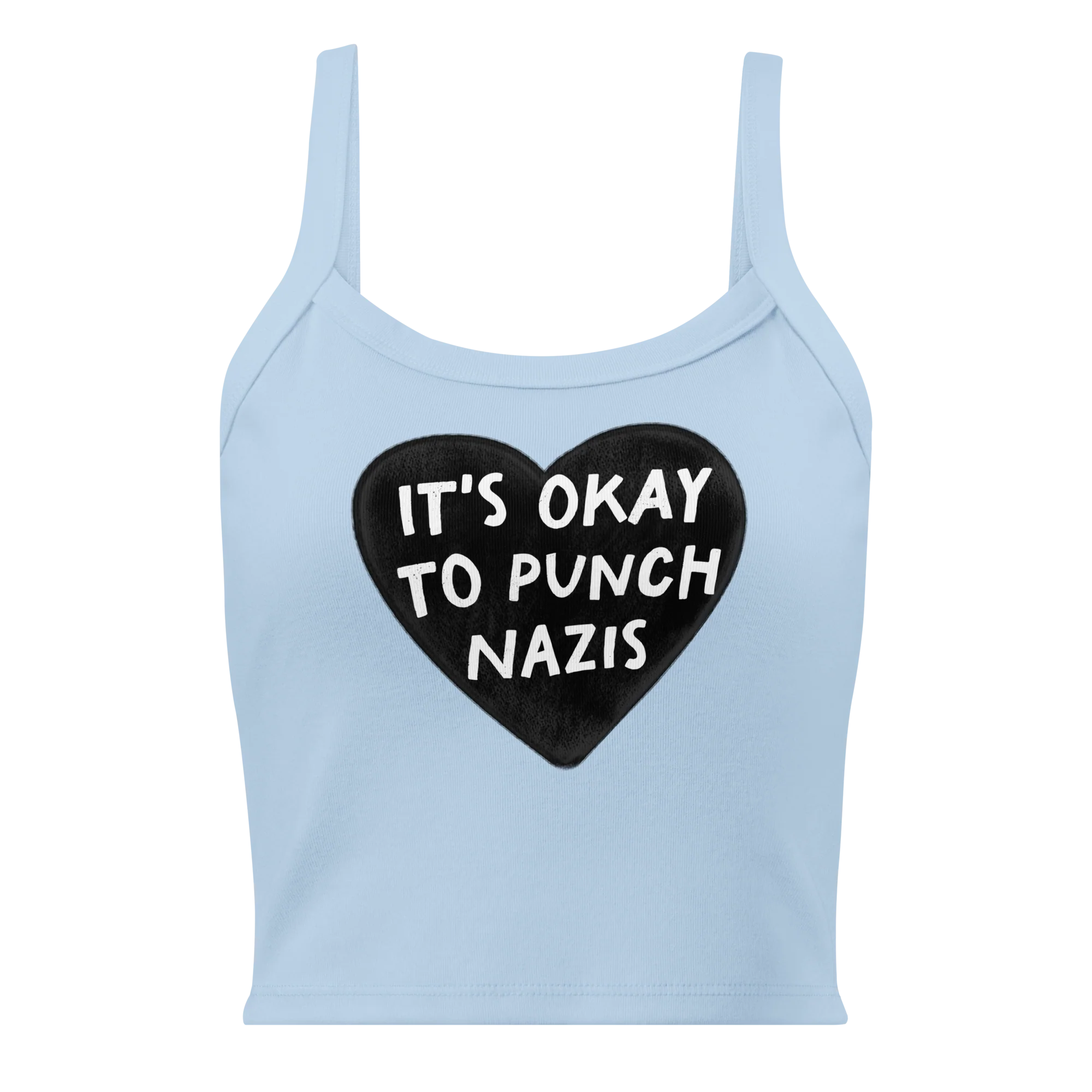 It's Okay to Punch Nazis Rib Tank Top - Image 7