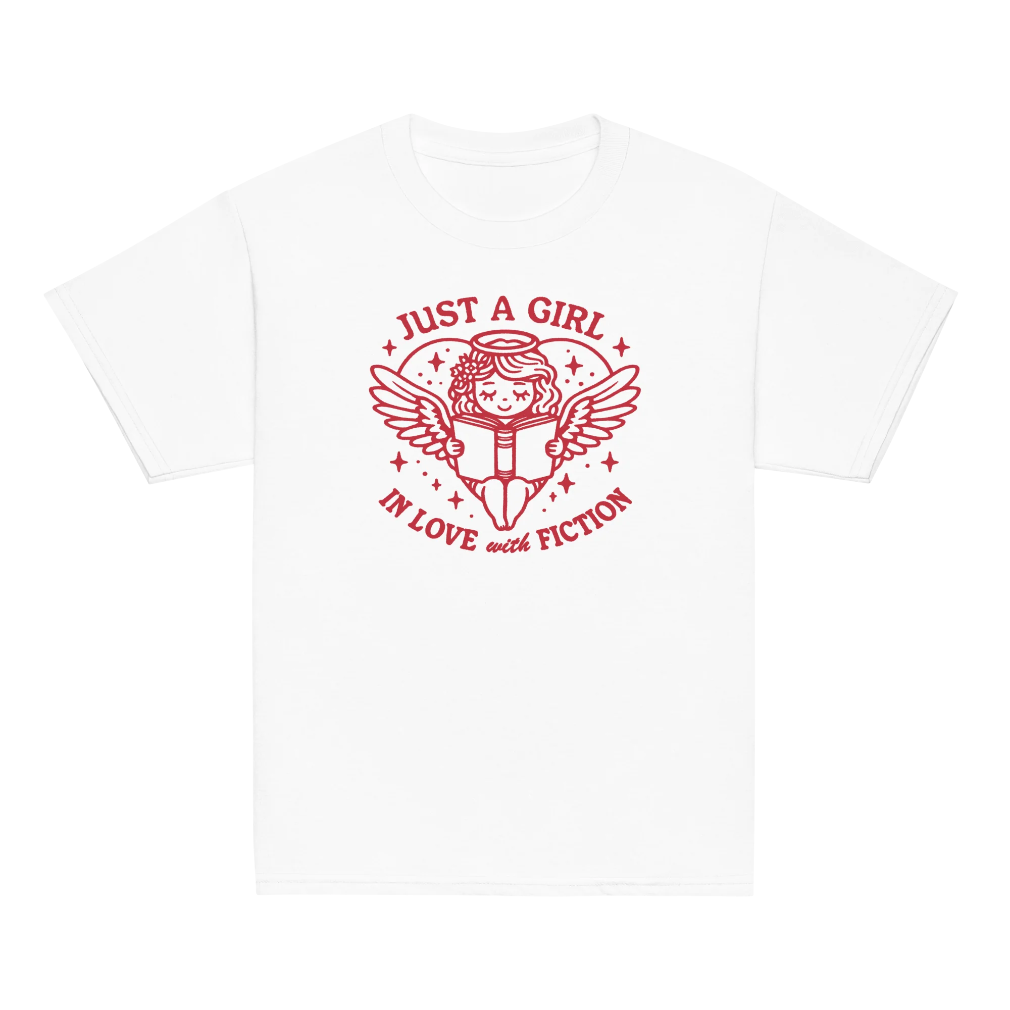 Just a Girl In Love with Fiction Baby Tee - Image 3