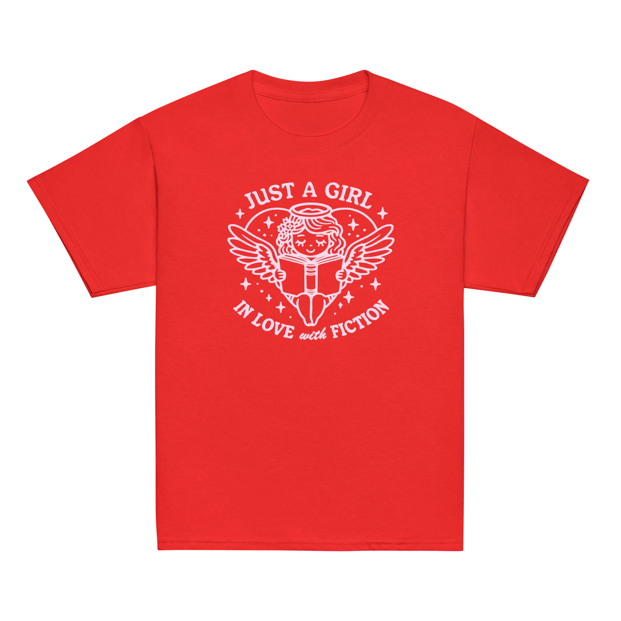 Just a Girl In Love with Fiction Baby Tee - Image 8