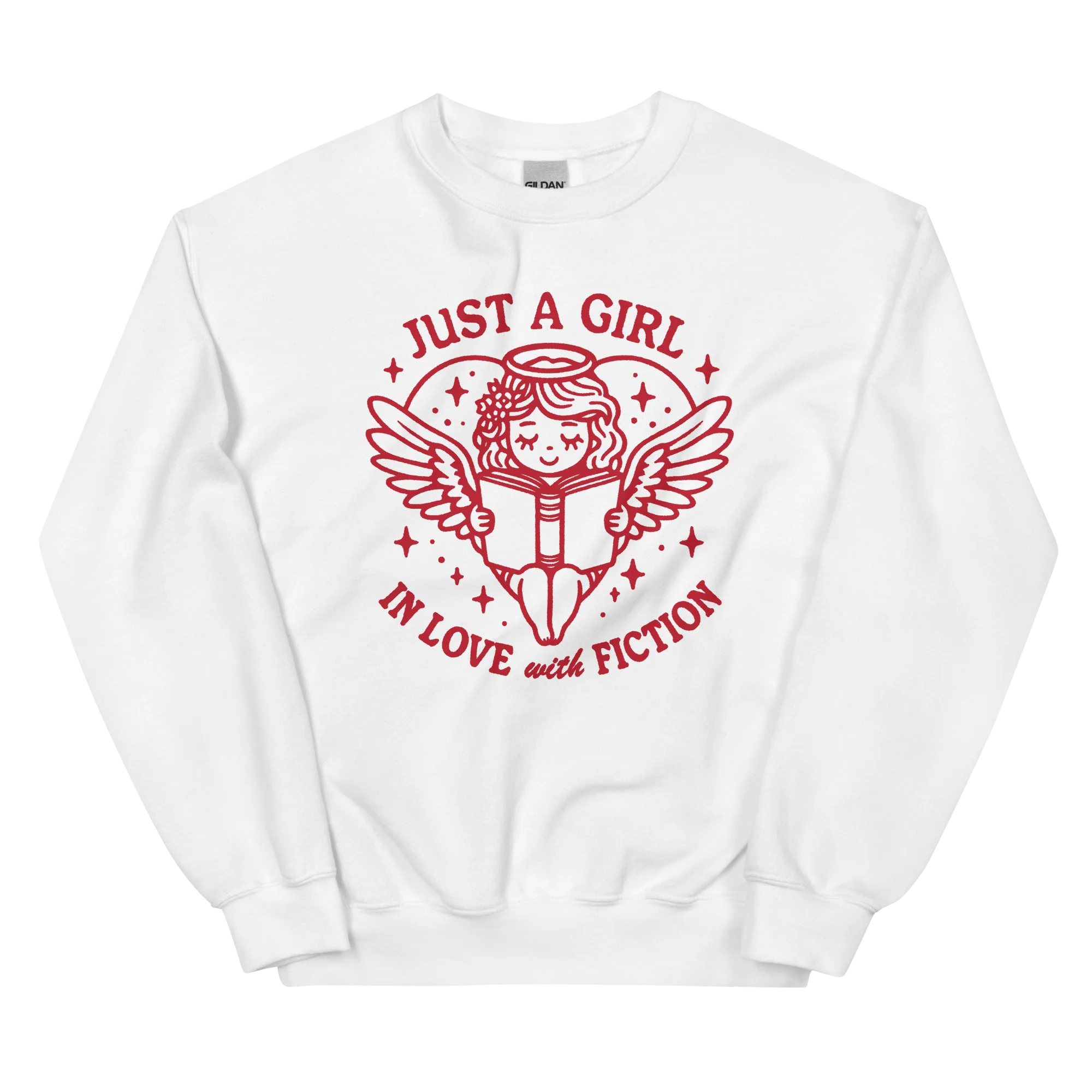 Just a Girl In Love with Fiction Sweatshirt - Image 3