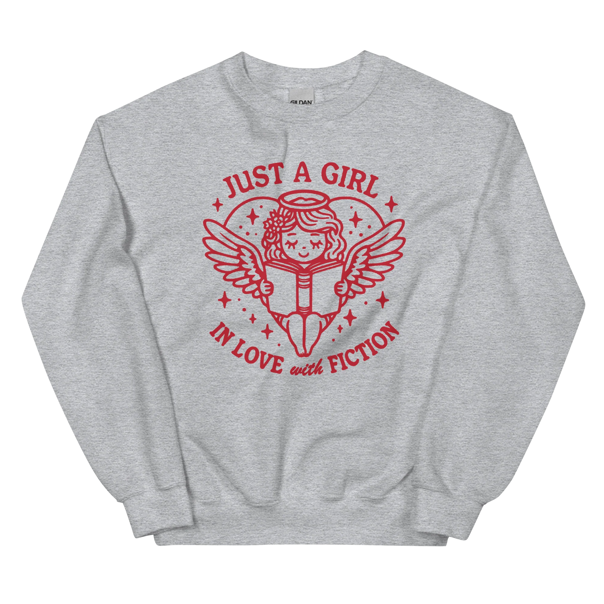Just a Girl In Love with Fiction Sweatshirt - Image 4