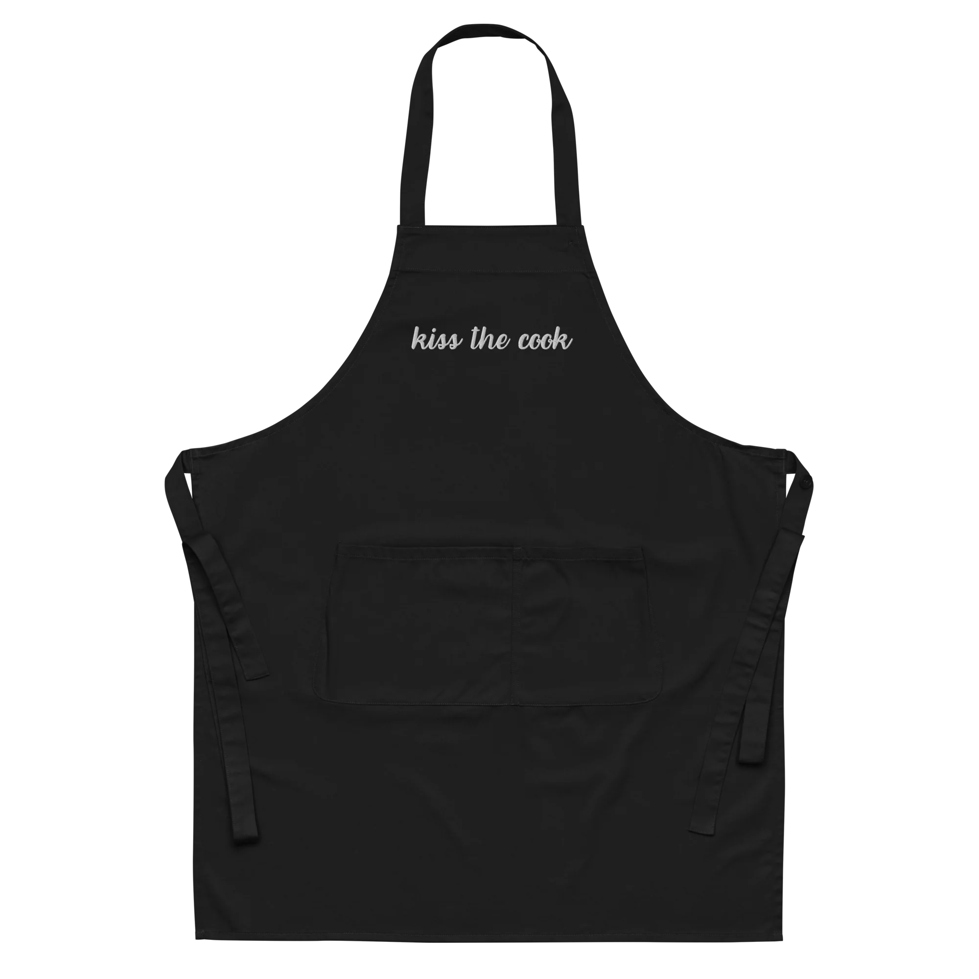 Kiss the Cook Embroidered Organic Cotton Apron - Image 13