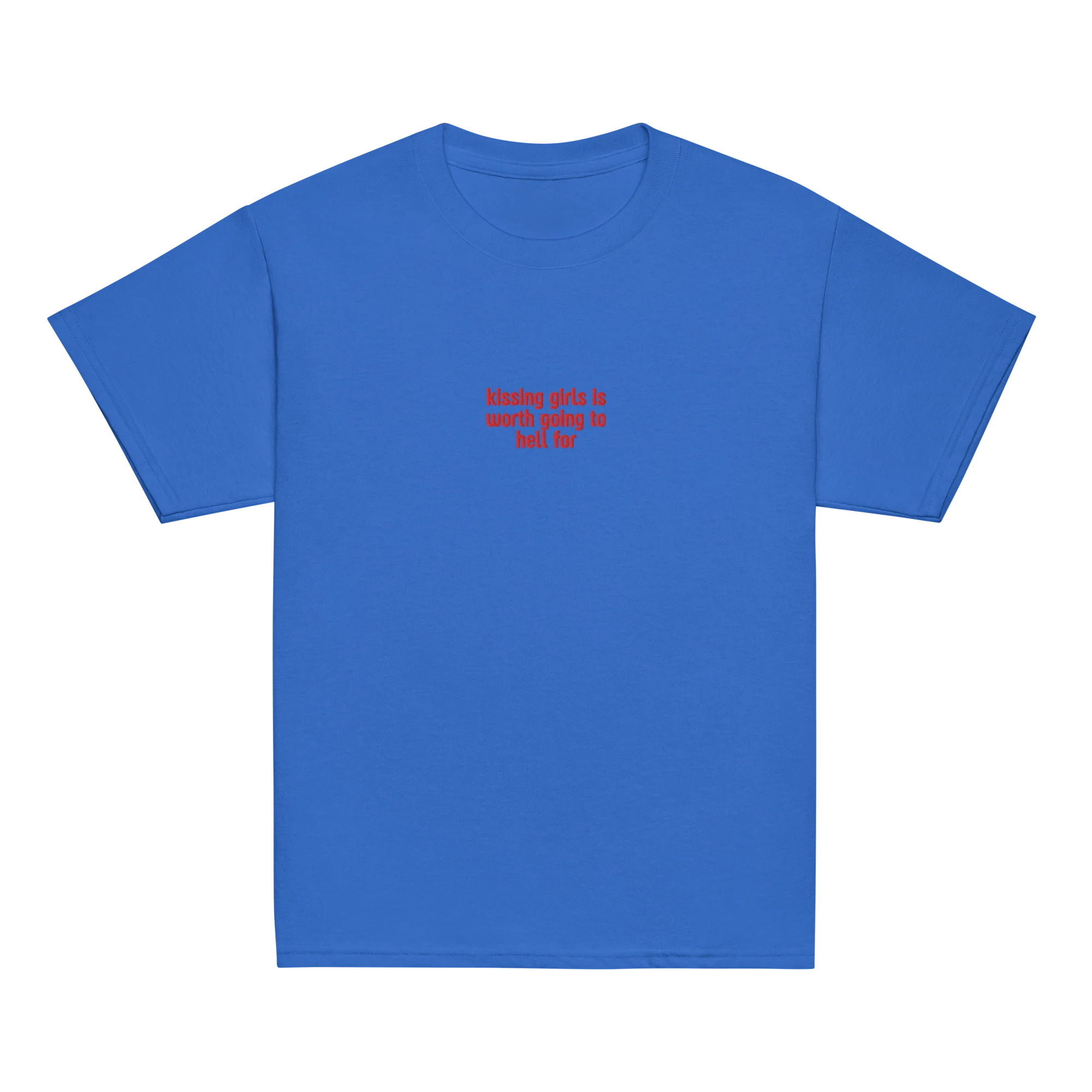 Kissing Girls Going to Hell Embroidered Baby Tee - Image 7