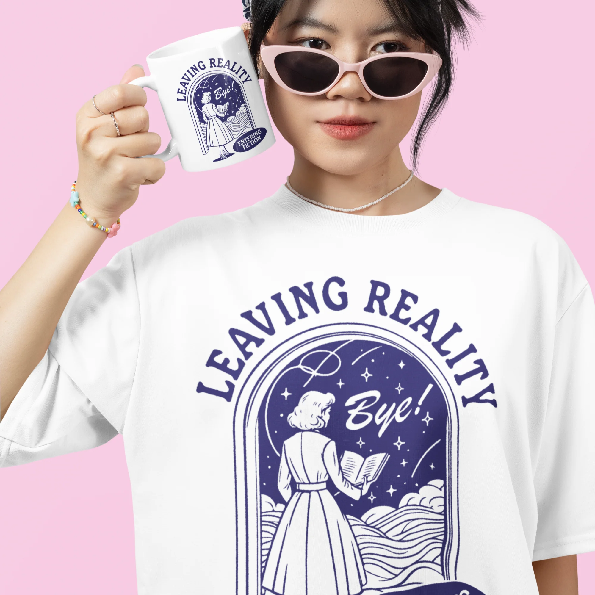 Leaving Reality Entering Fiction Classic T-Shirt - Image 7