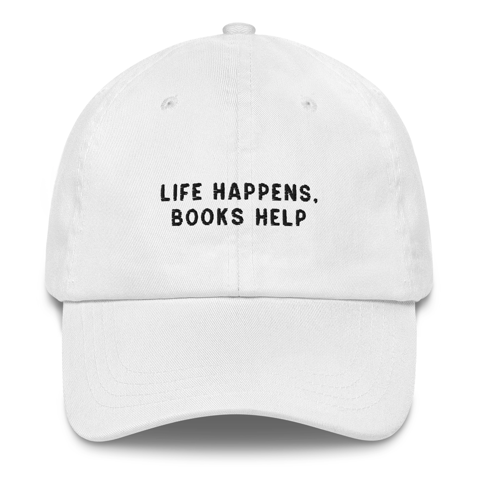 Life Happens, Books Help Embroidered Cap - Image 8