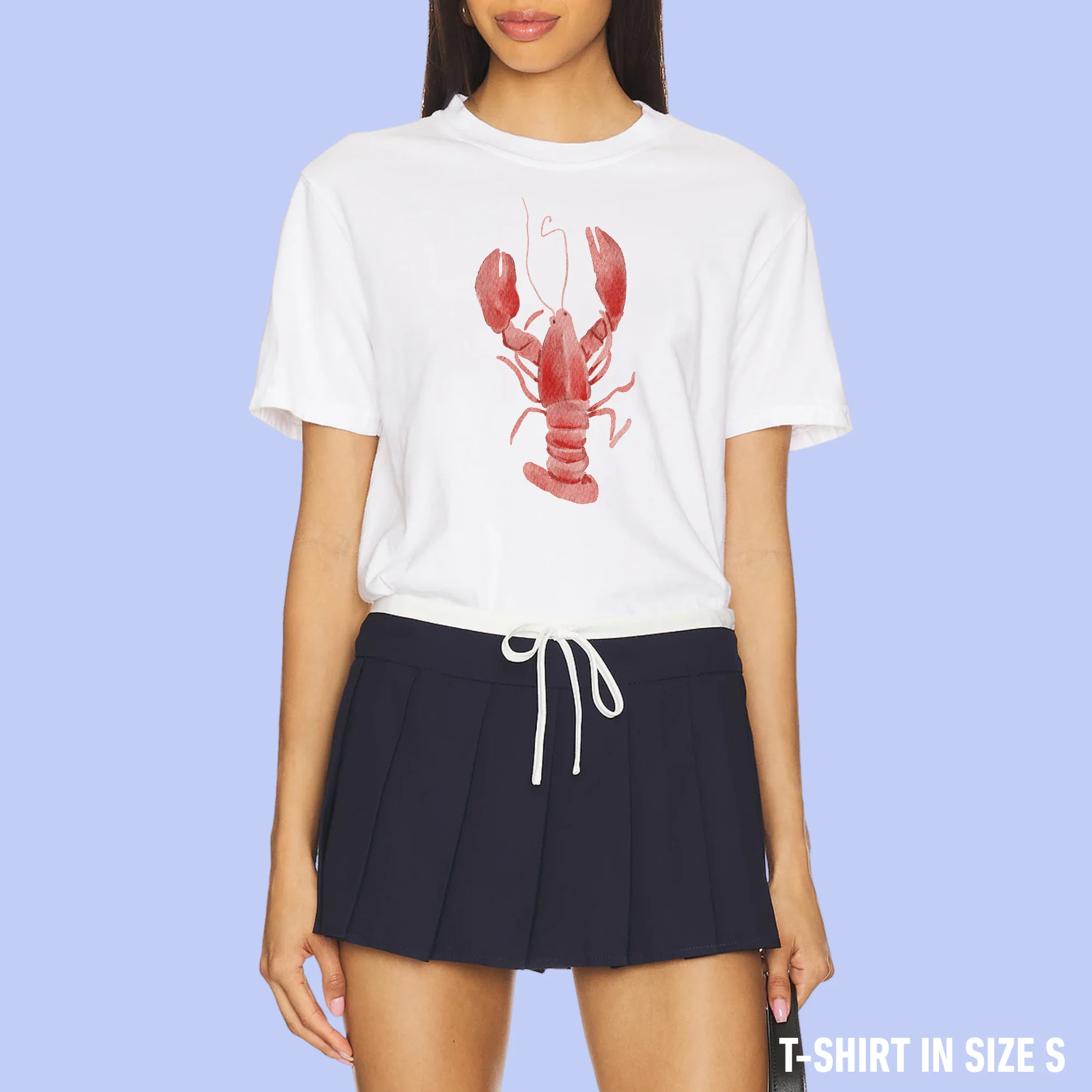 Lobster Watercolor Classic T-Shirt - Image 2