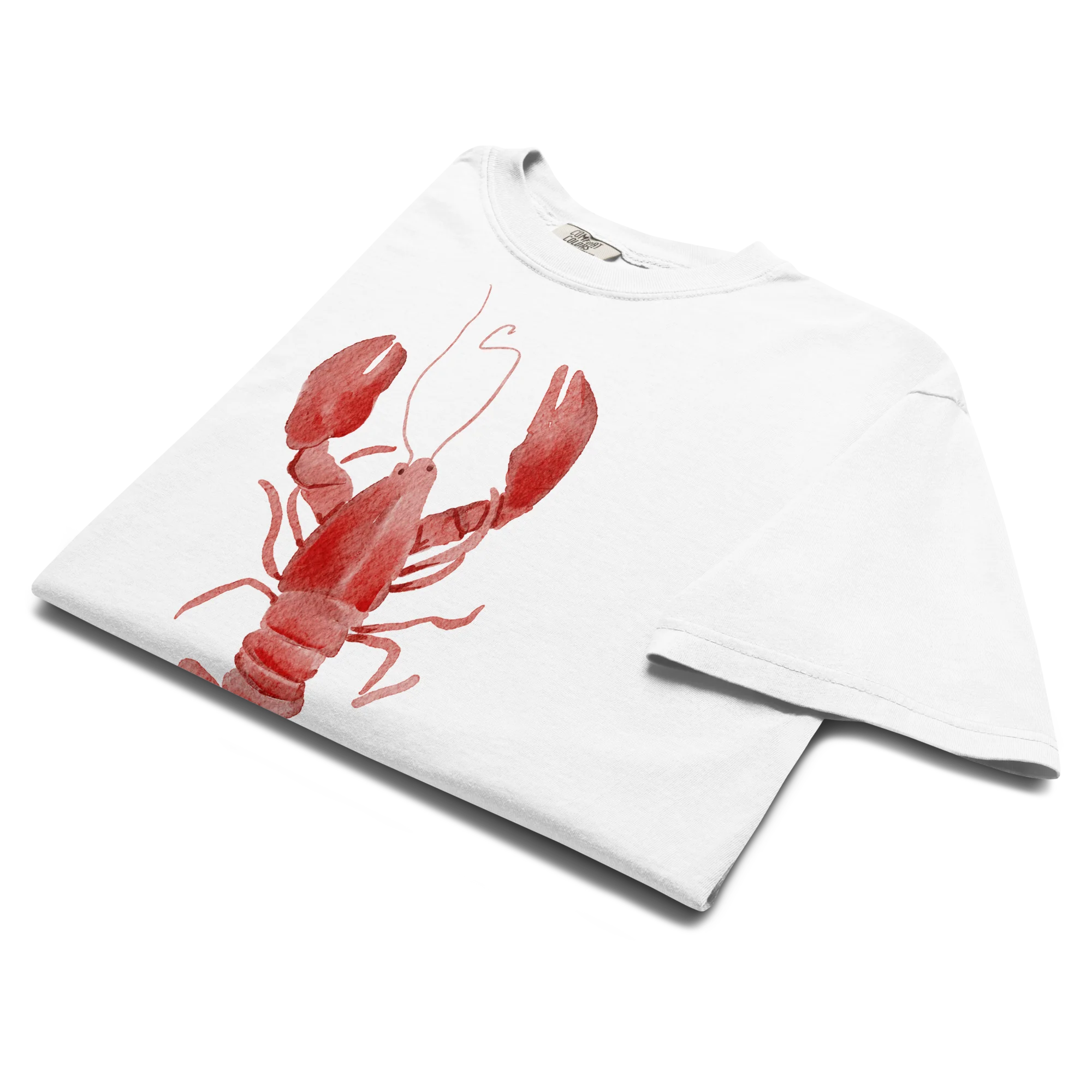 Lobster Watercolor Classic T-Shirt - Image 4