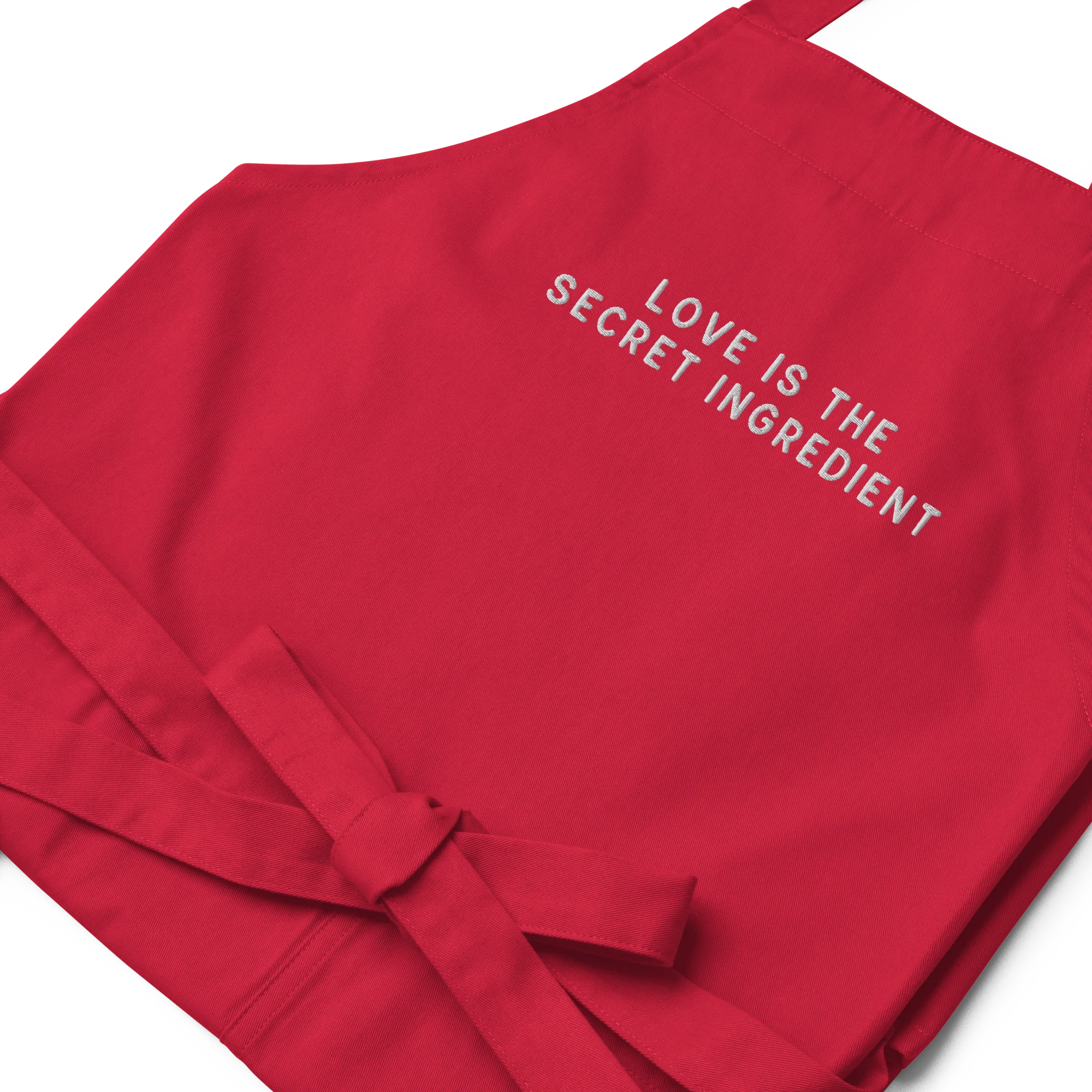 Love Secret Ingredient Embroidered Organic Cotton Apron - Image 3