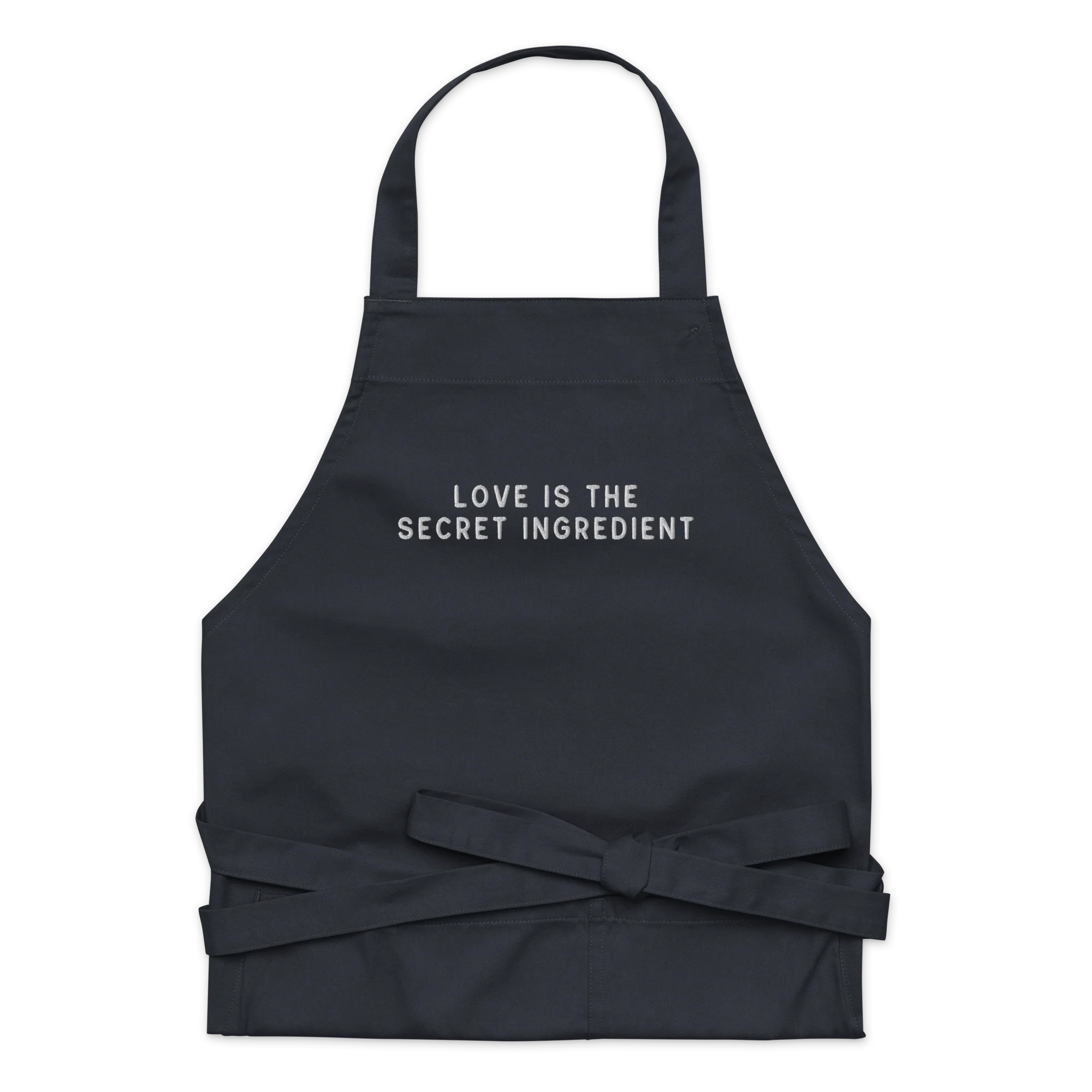 Love Secret Ingredient Embroidered Organic Cotton Apron - Image 4