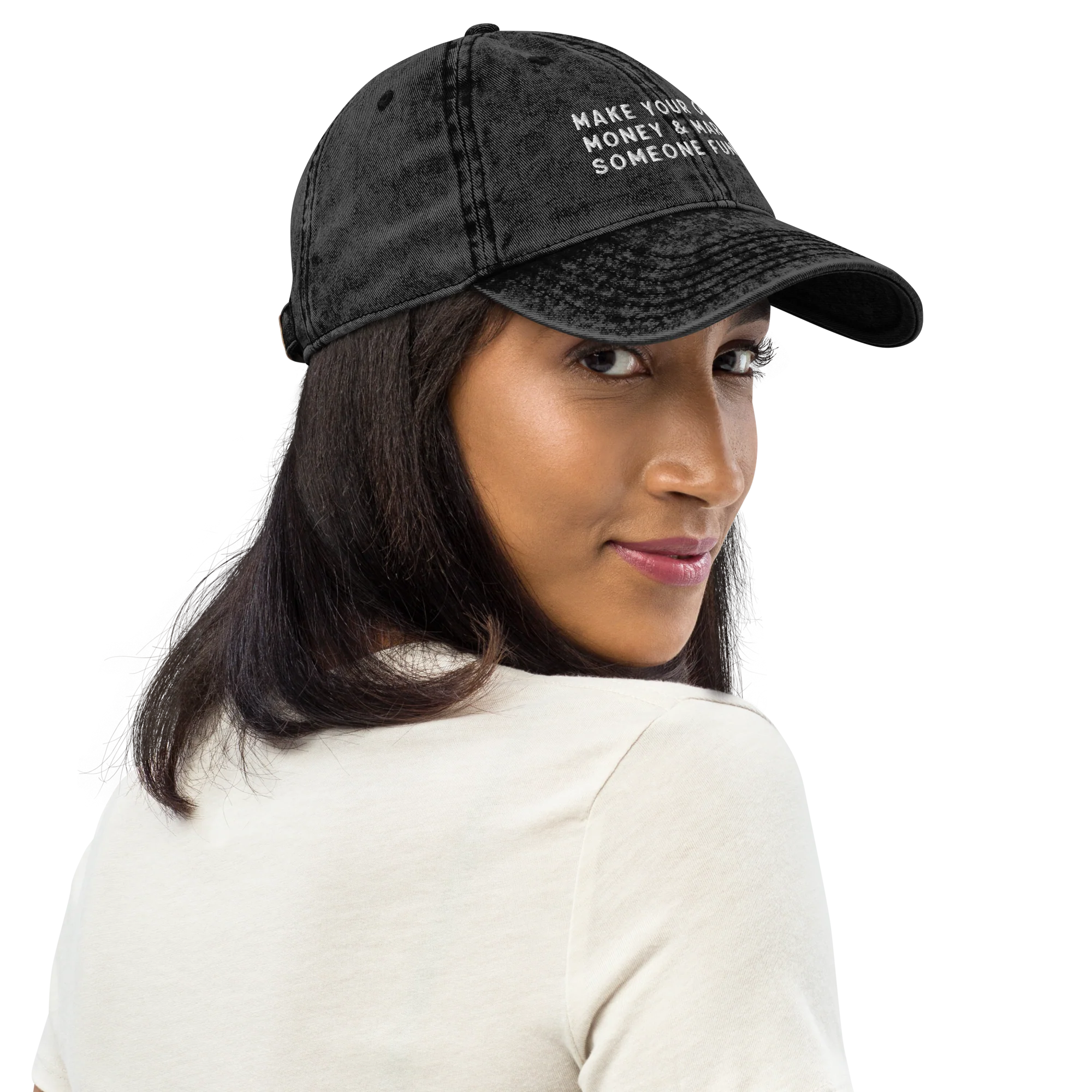 Make Your Own Money Marry Someone Funny Embroidered Vintage Cap - Image 11