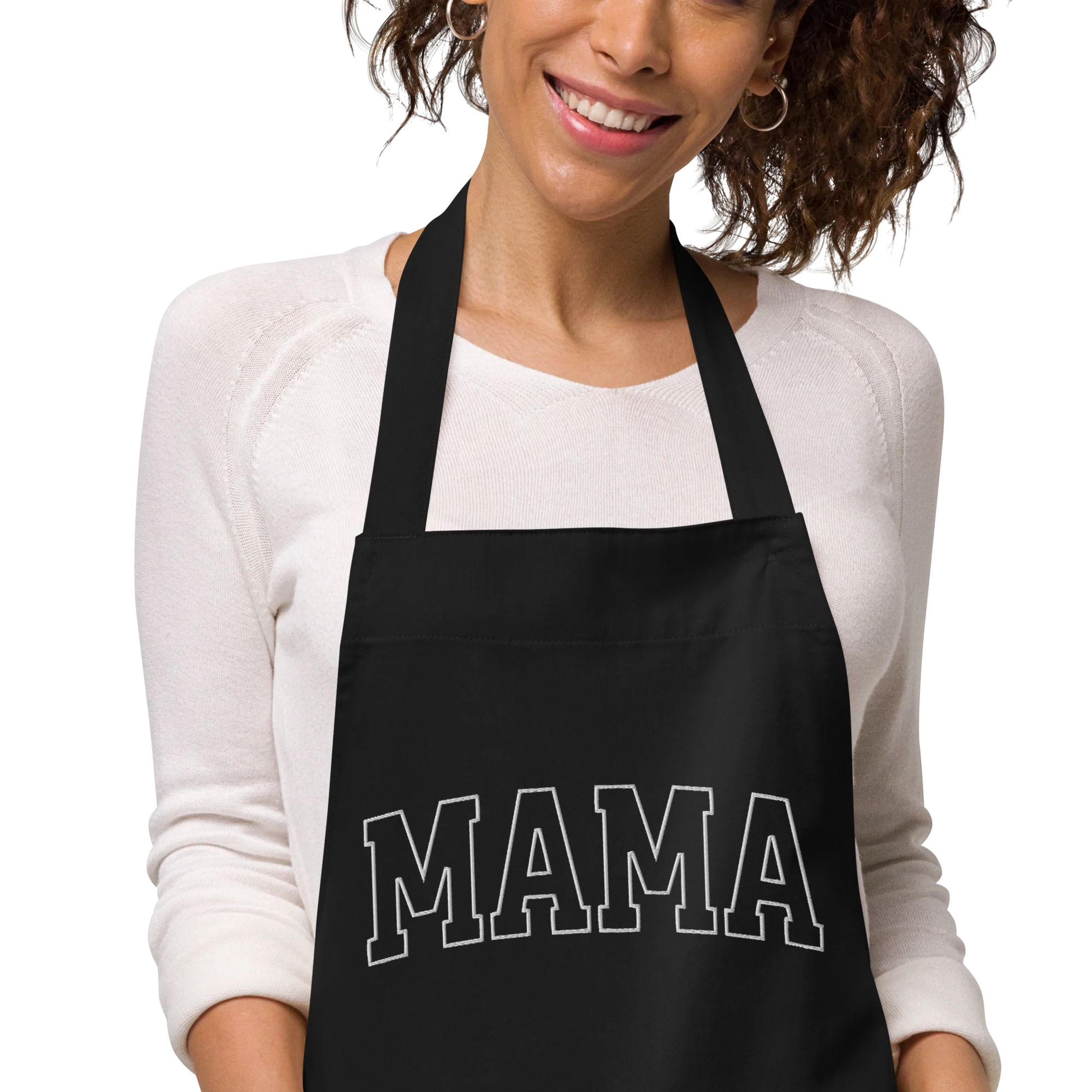 Mama Mother Embroidered Organic Cotton Apron - Image 5