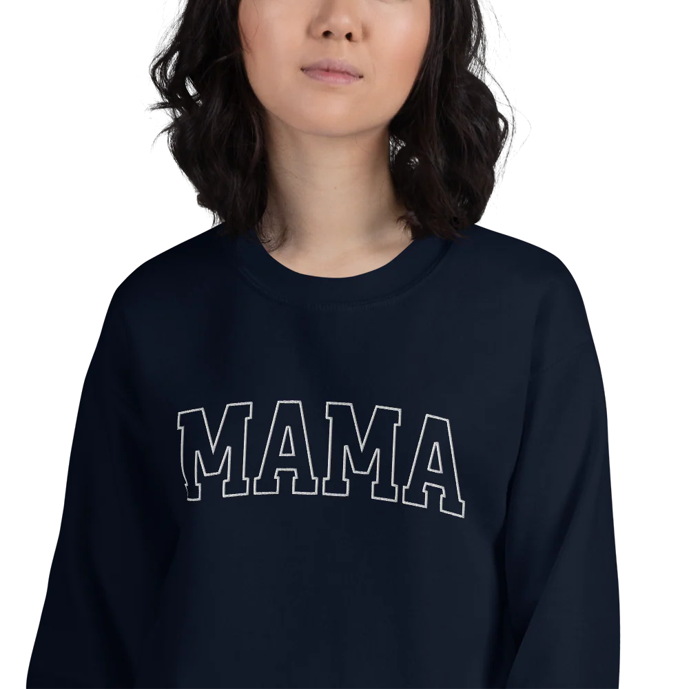 Mama Mother Varsity Embroidered Sweatshirt - Image 7