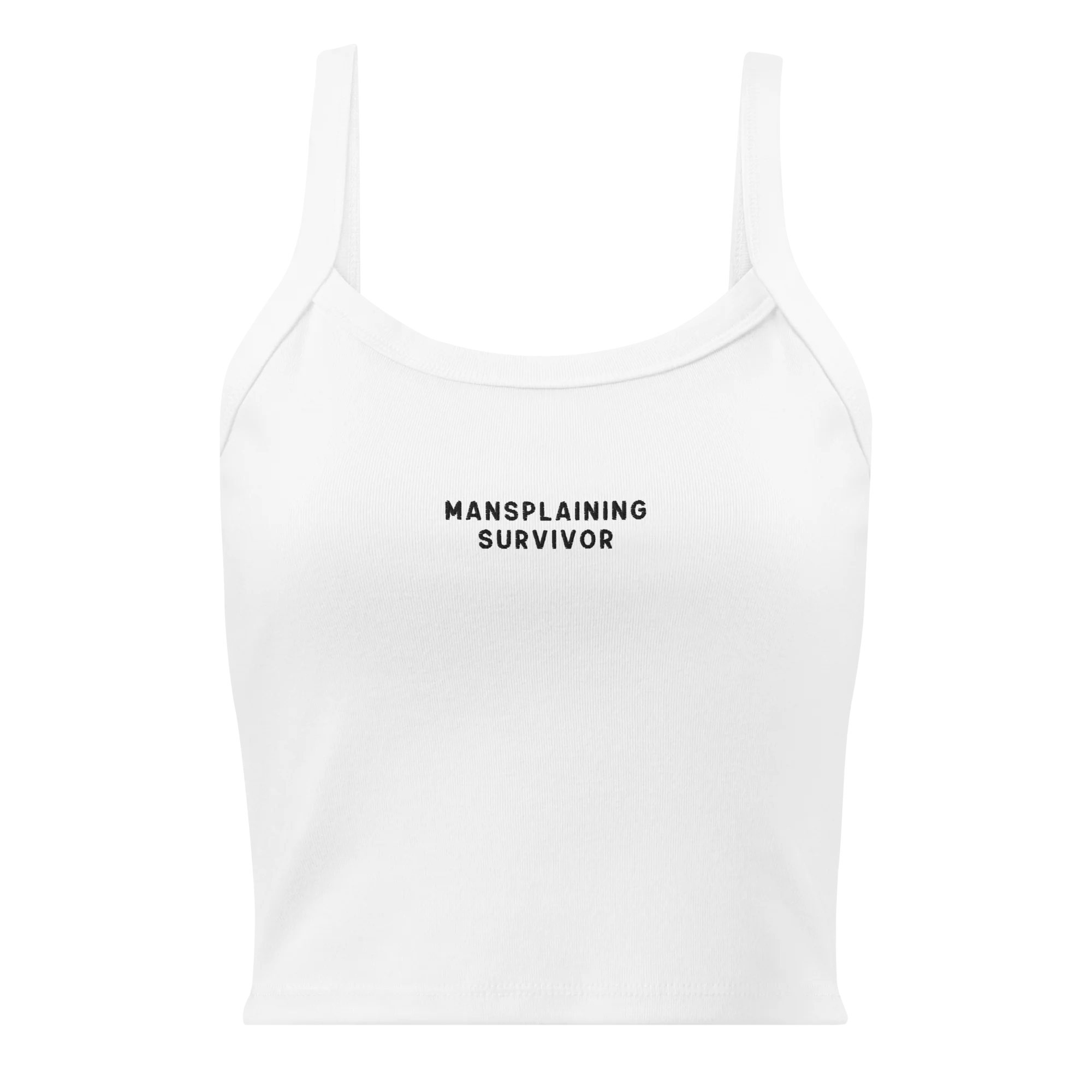 Mansplaining Survivor Rib Embroidered Tank Top - Image 7