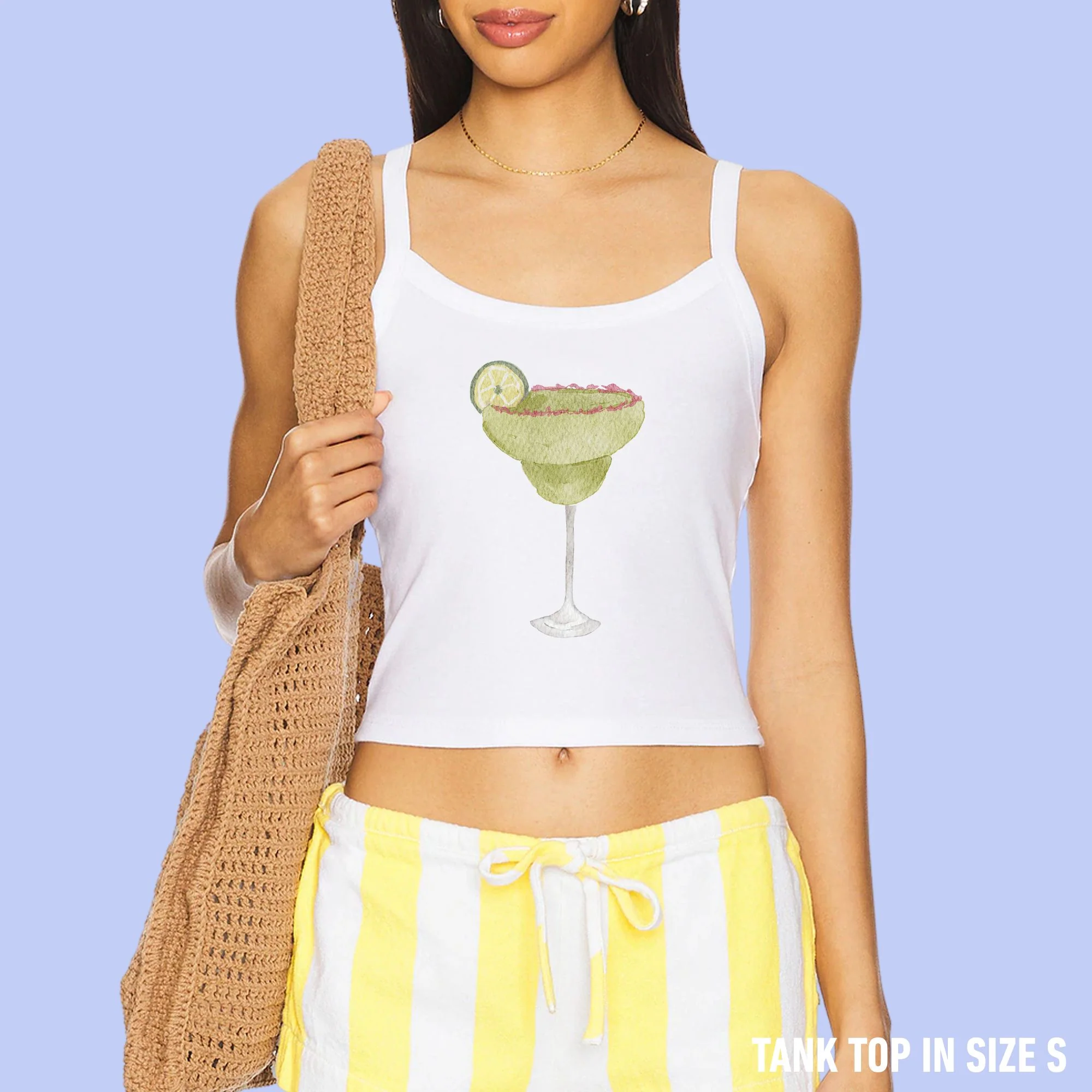 Margarita Watercolor Rib Tank Top - Image 2