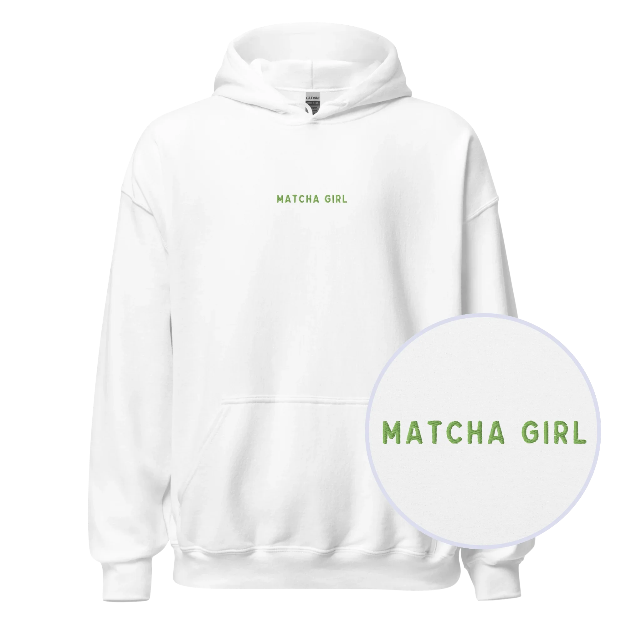 Matcha Girl Embroidered Hoodie