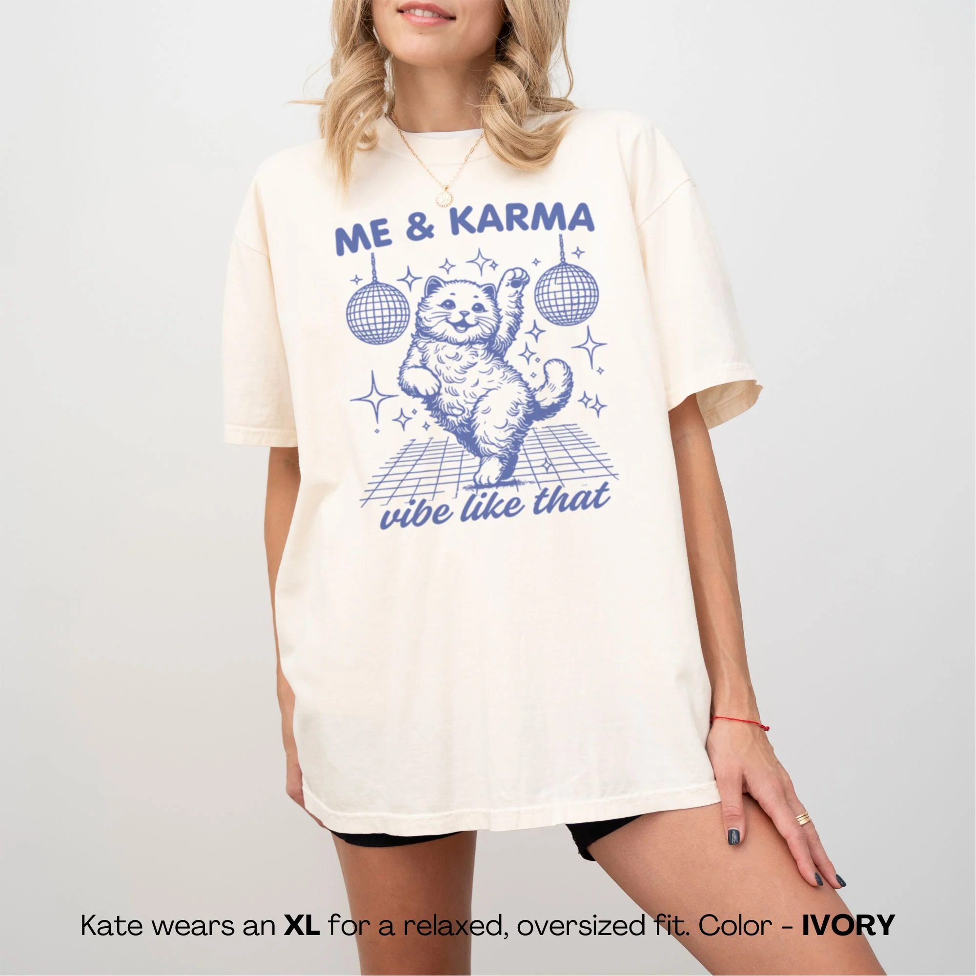 Me & Karma Vibe Like That Cat Classic T-Shirt - Image 2