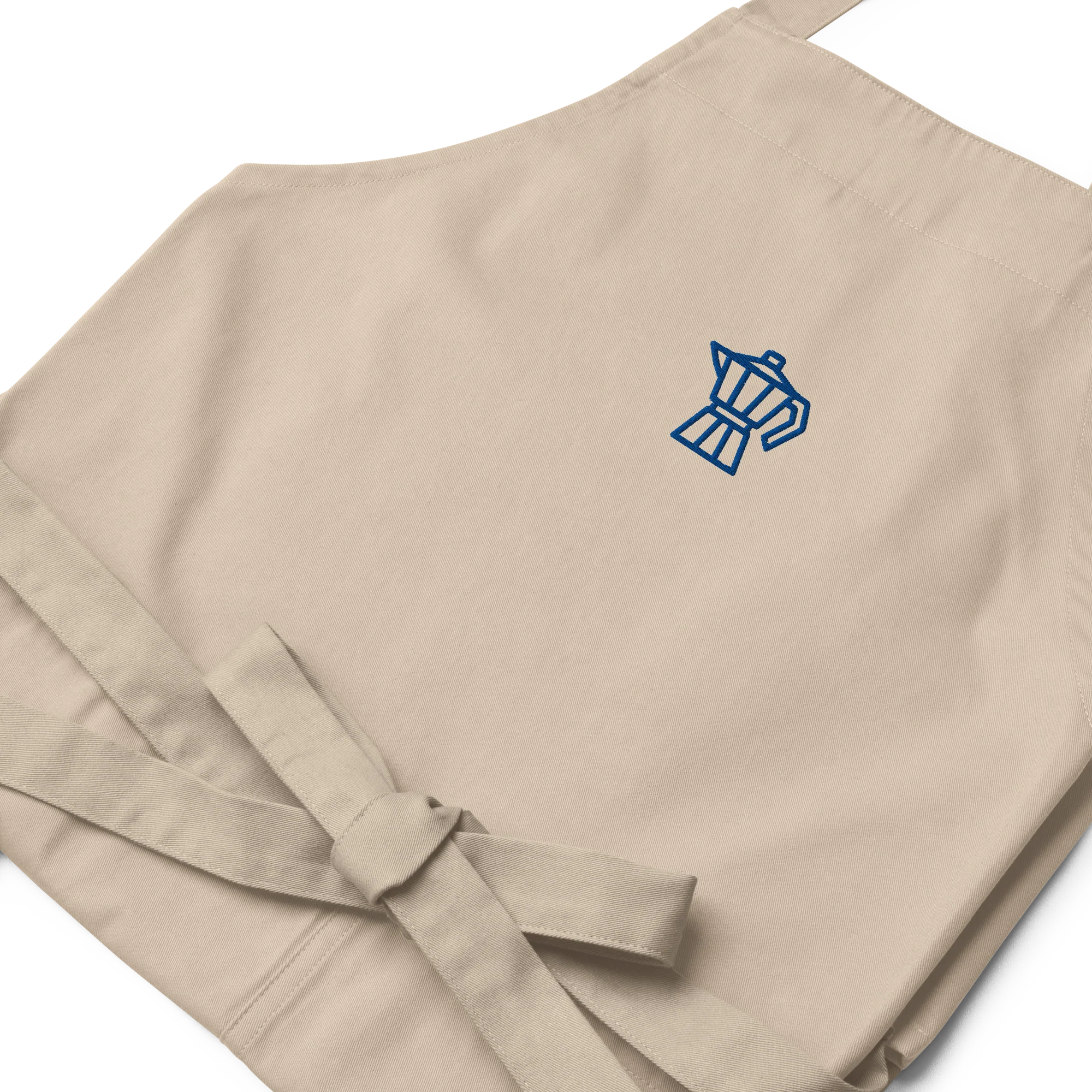 Moka Pot Coffee Embroidered Organic Cotton Apron - Image 7