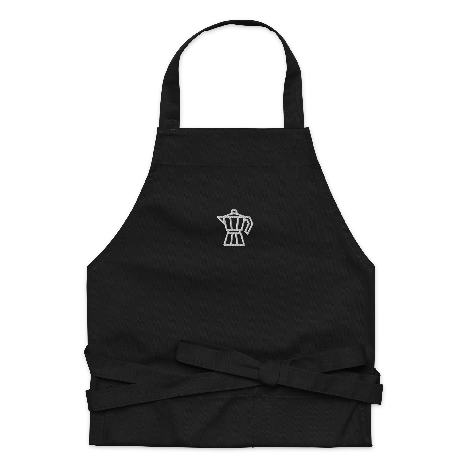 Moka Pot Coffee Embroidered Organic Cotton Apron - Image 8