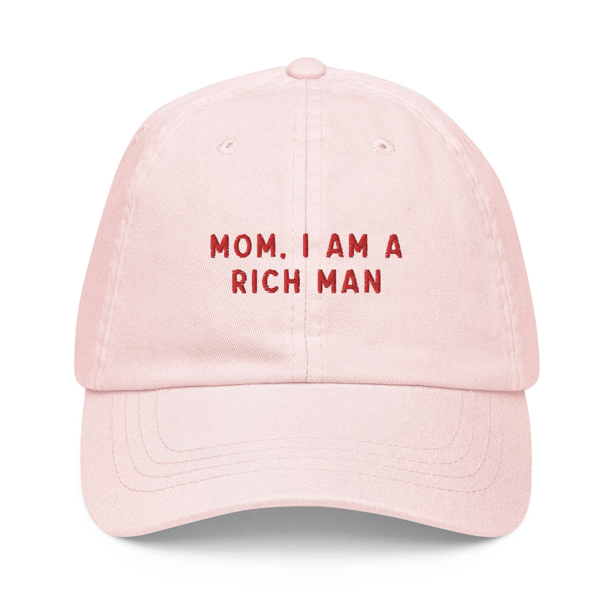 Mom, I am a Rich Man Embroidered Pastel Baseball Cap - Image 6