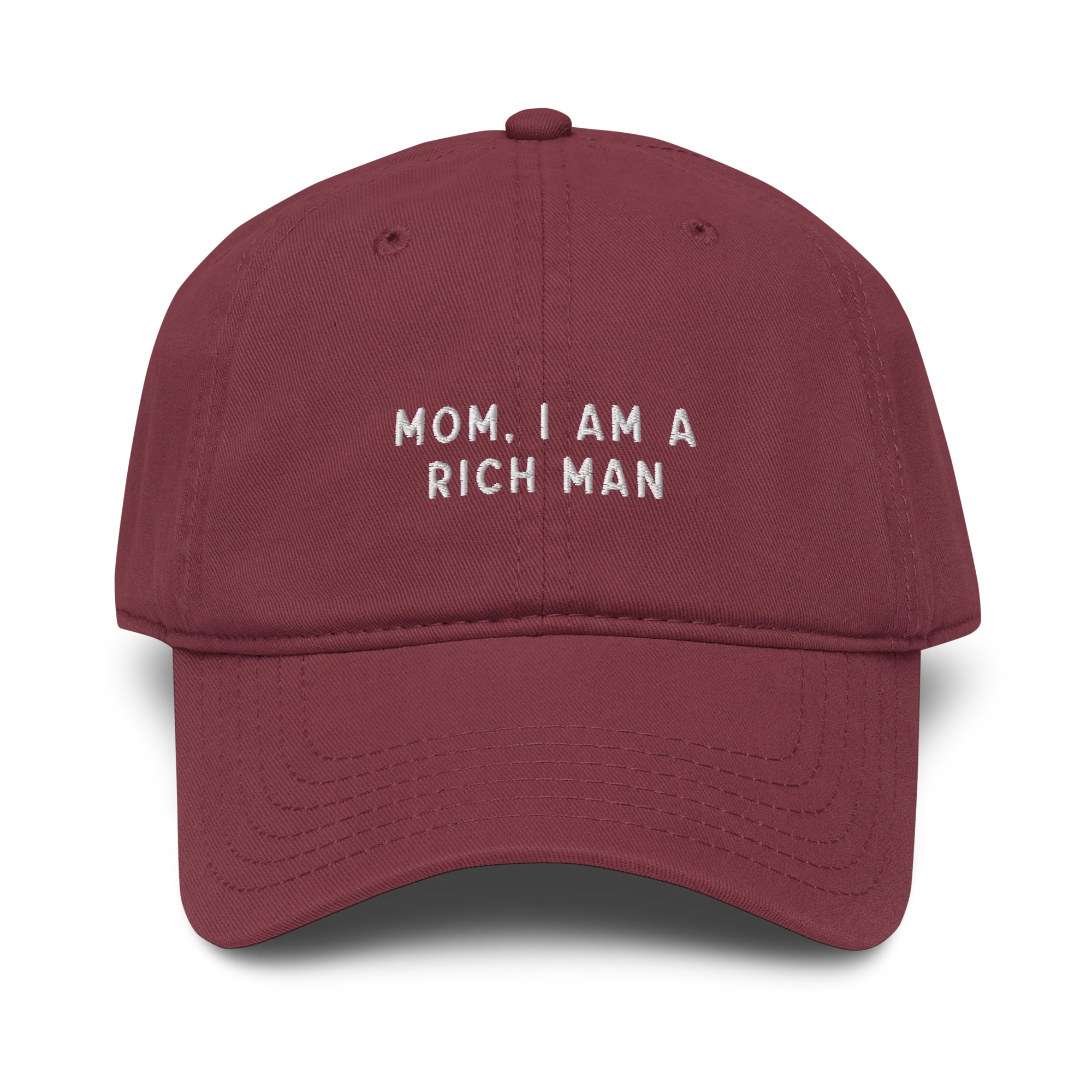 Mom, I am a Rich Man Embroidered Vintage Wash Baseball Cap - Image 2