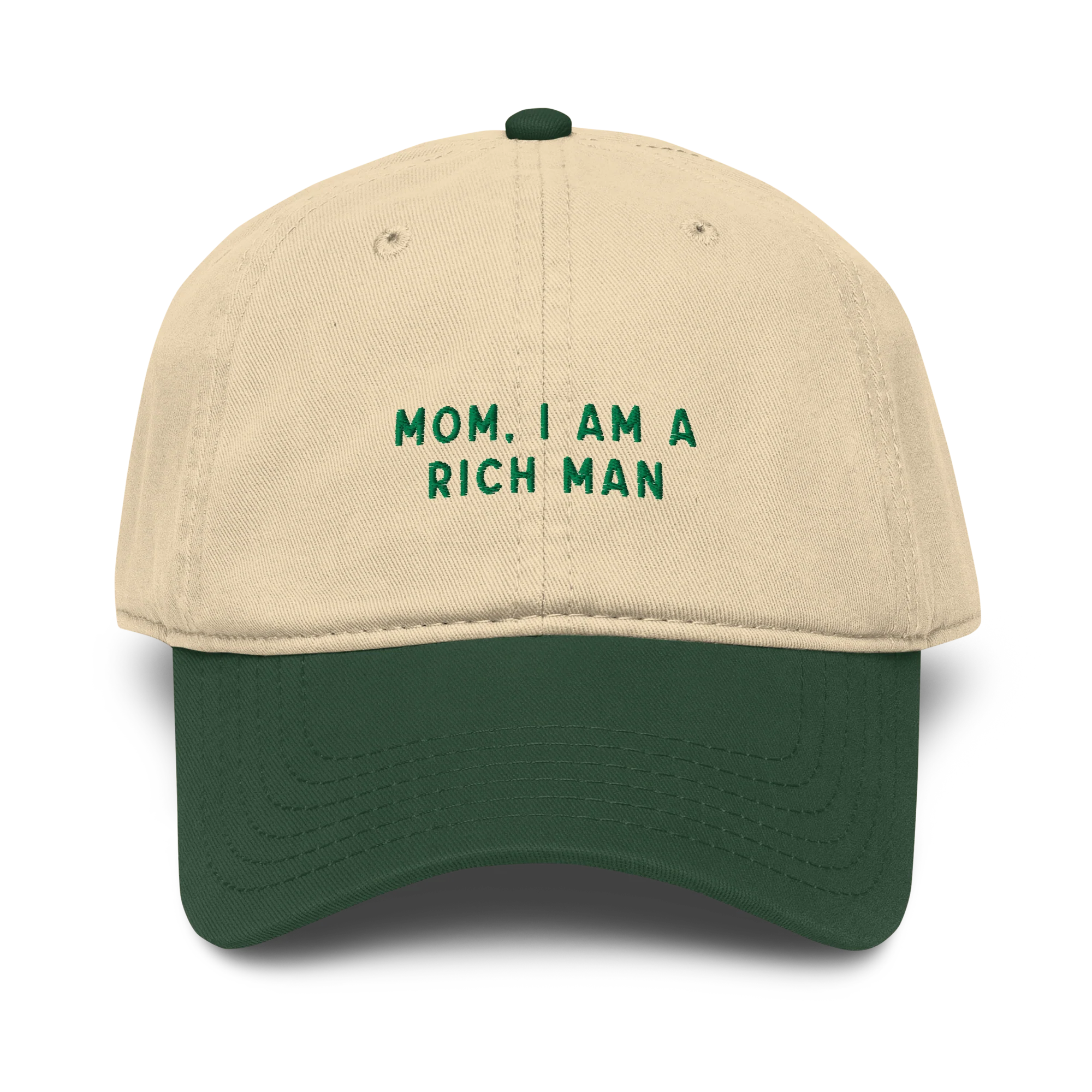 Mom, I am a Rich Man Embroidered Vintage Wash Baseball Cap - Image 6