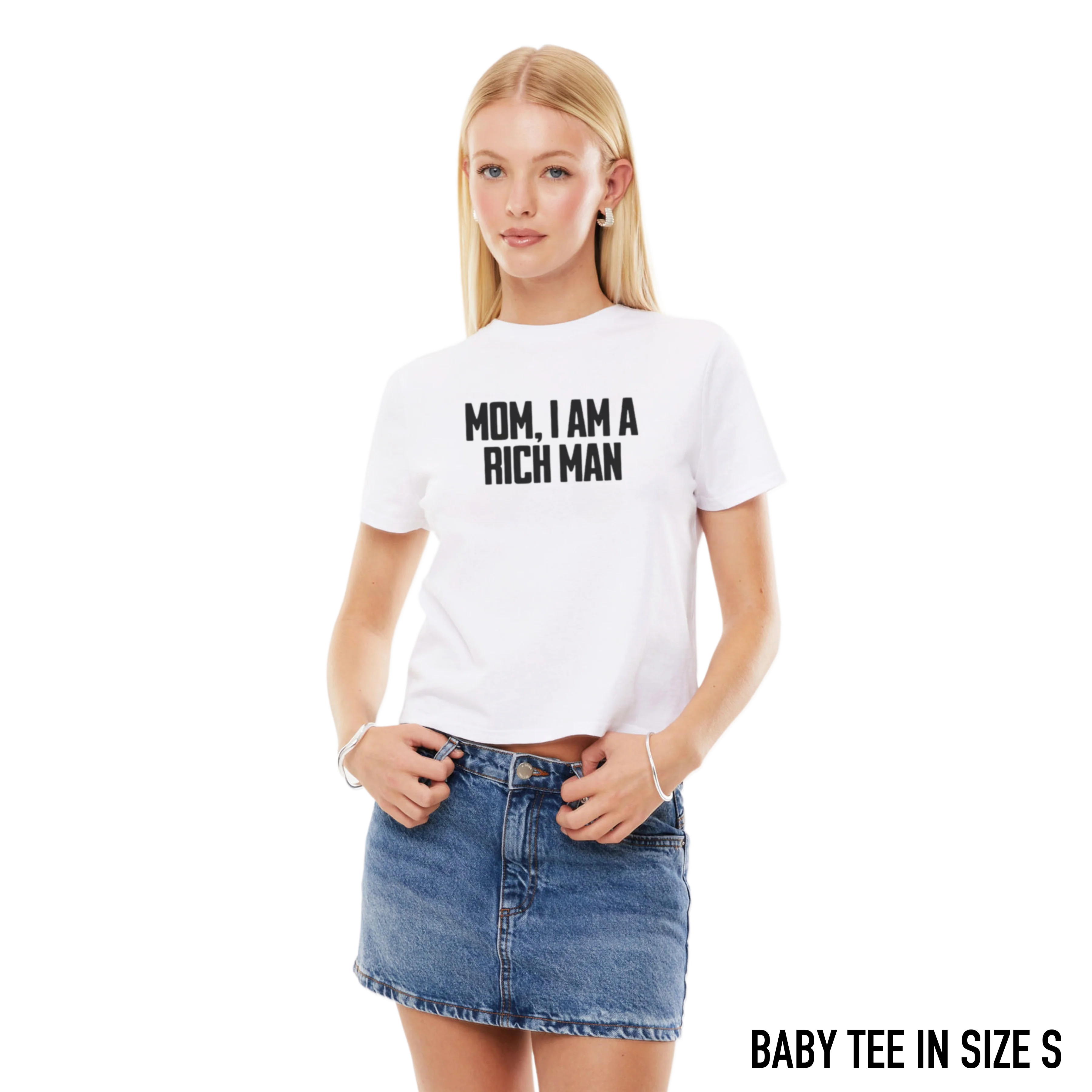Mom, I Am A Rich Man Feminist Baby Tee - Image 2