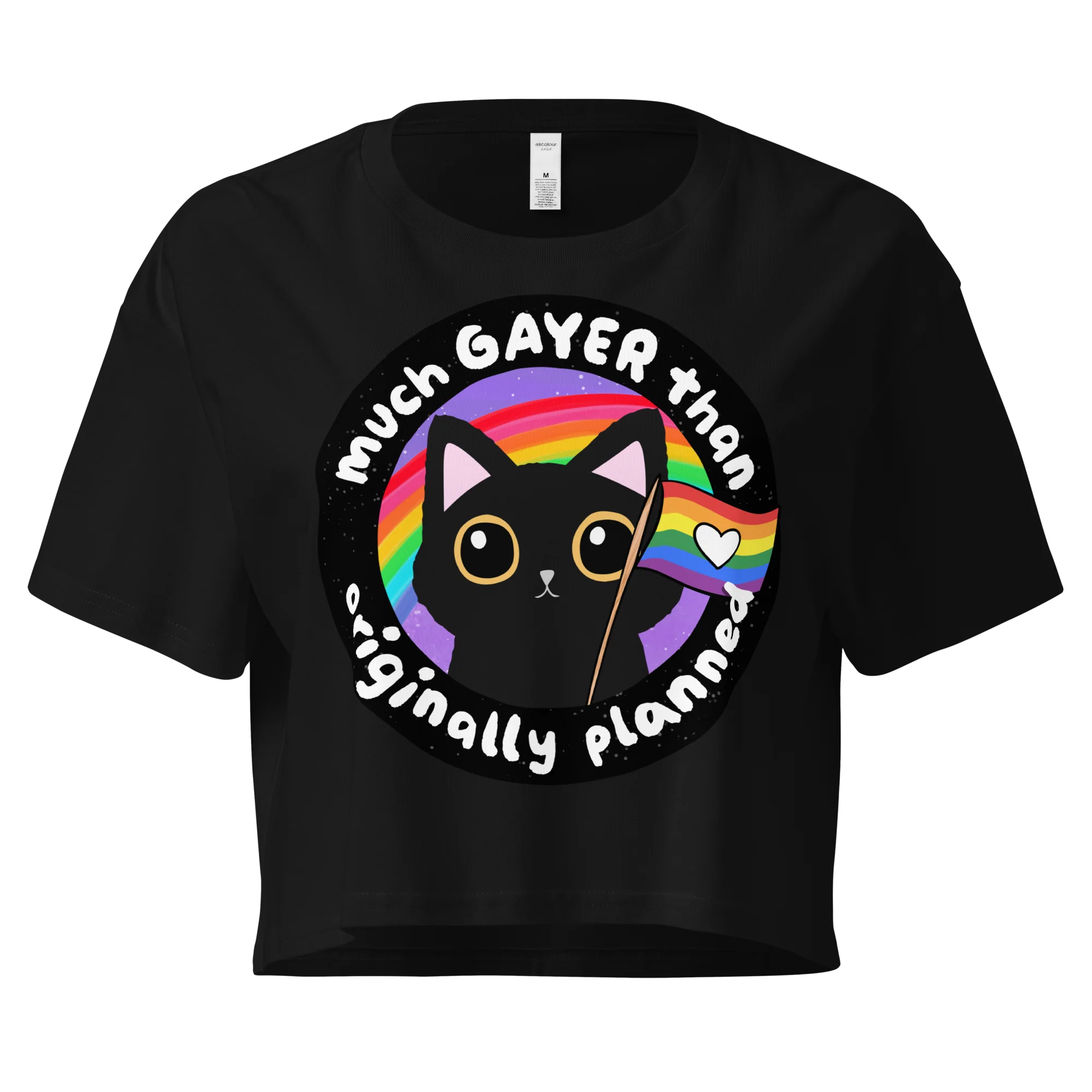 Much Gayer Than Planned Pride Crop Tee