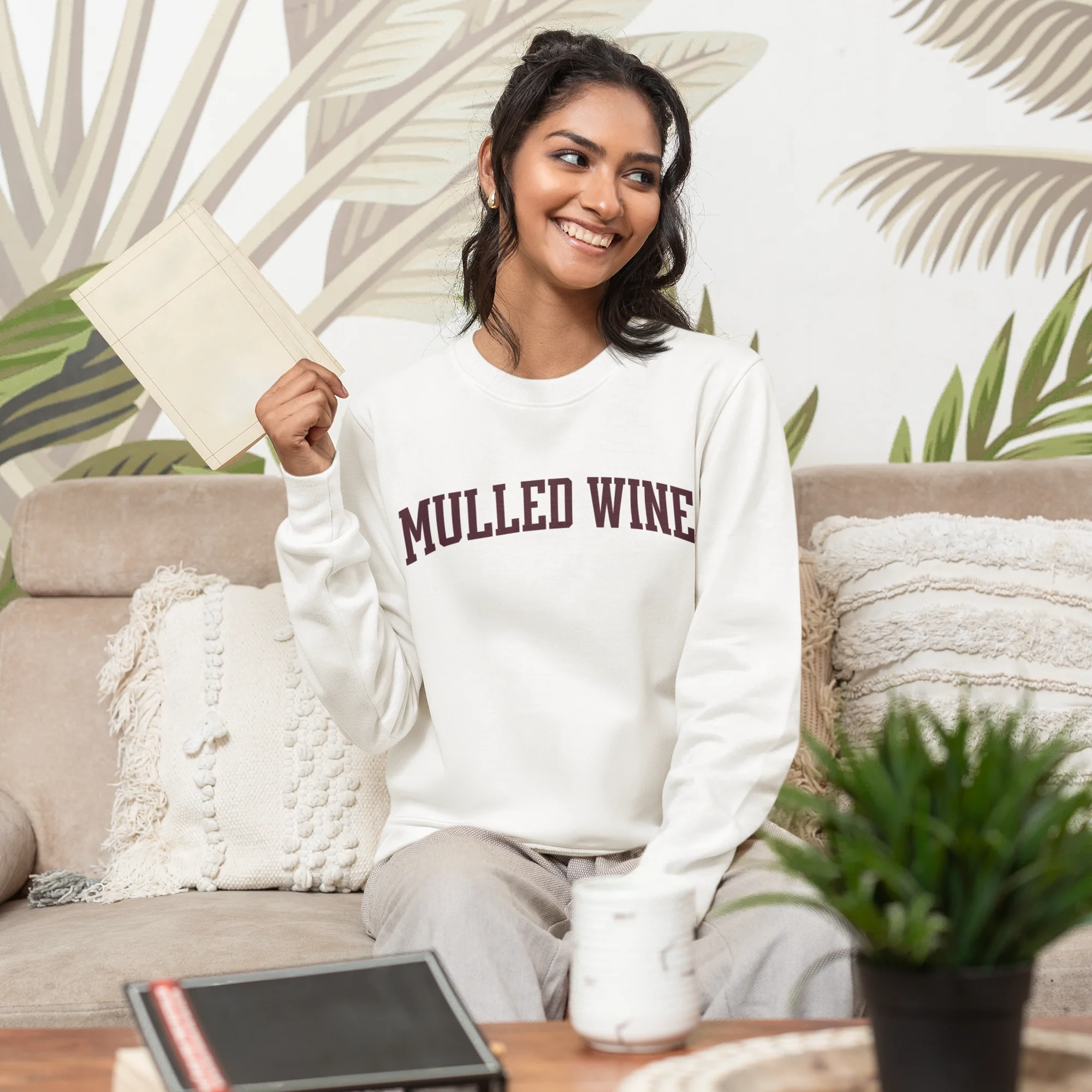 Mulled Wine Christmas Varsity Sweatshirt - Image 2