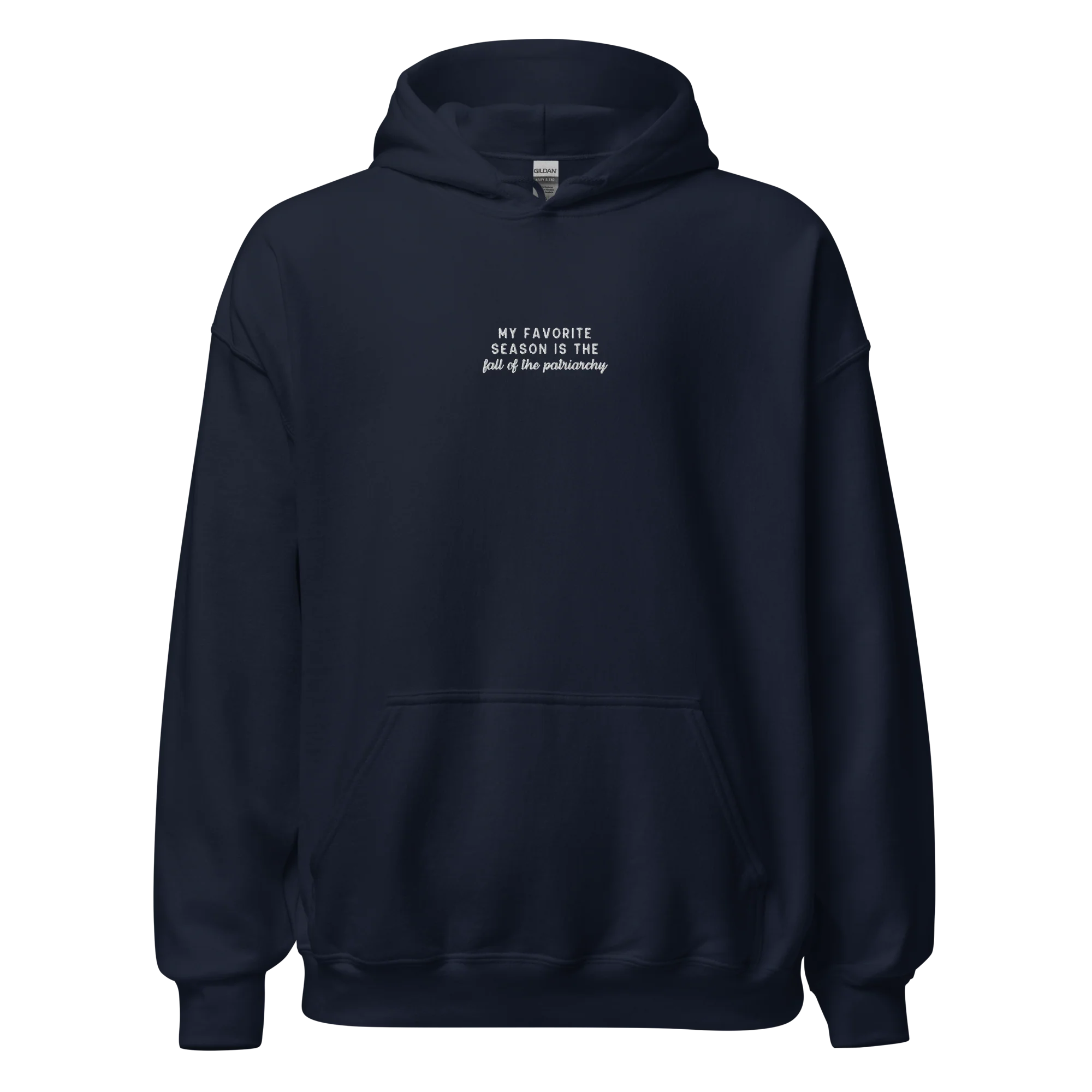 My Favorite Season Fall Patriarchy Embroidered Hoodie - Image 3
