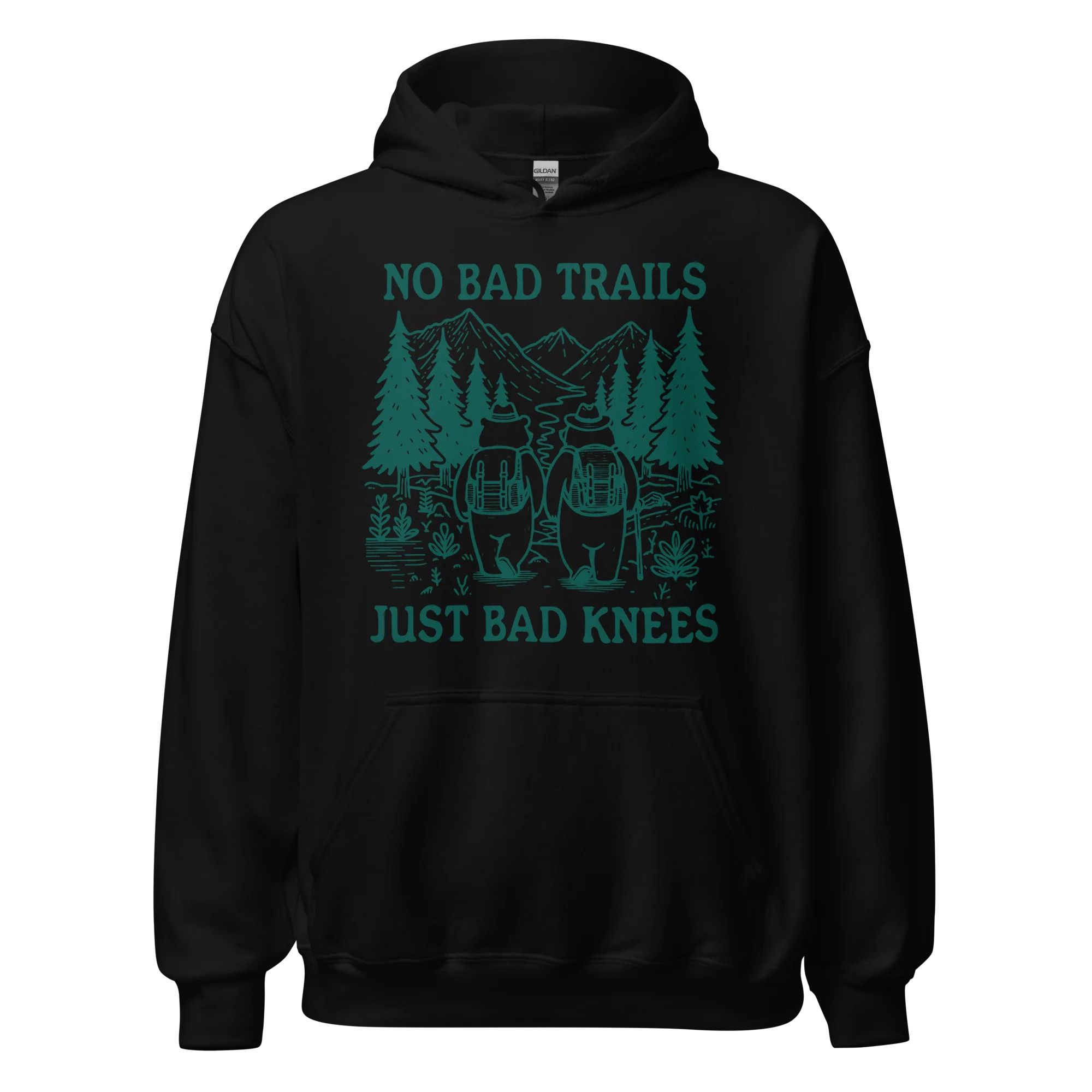 No Bad Trails Just Bad Knees Hiking Hoodie - Image 12