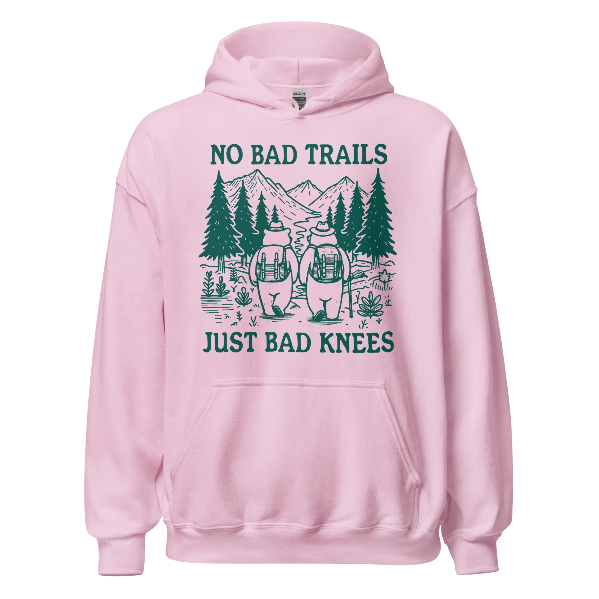 No Bad Trails Just Bad Knees Hiking Hoodie - Image 7