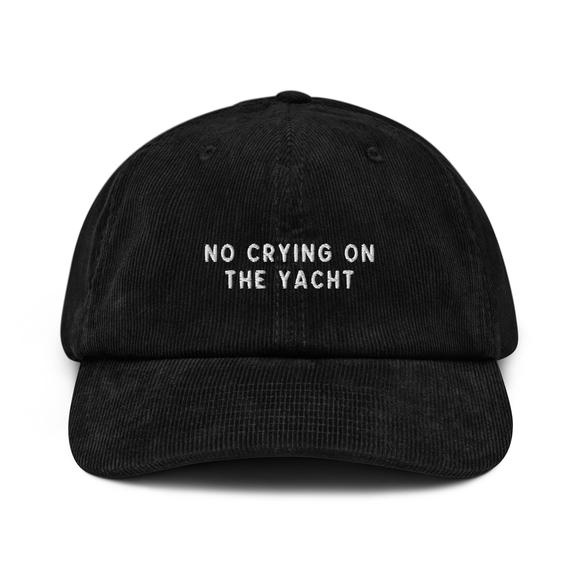 No Crying on the Yacht Embroidered Corduroy Hat - Image 11
