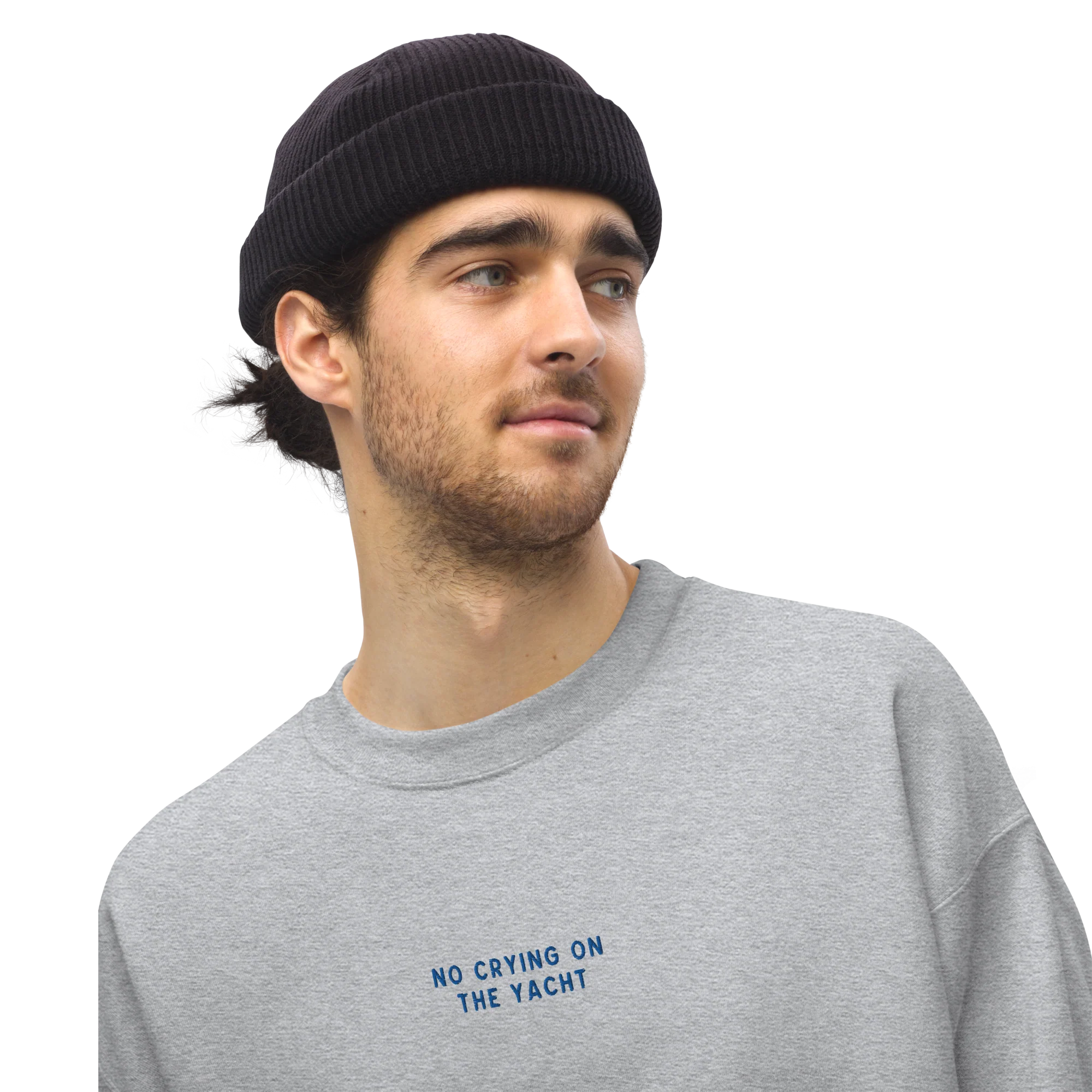 No Crying on the Yacht Embroidered Sweatshirt - Image 2