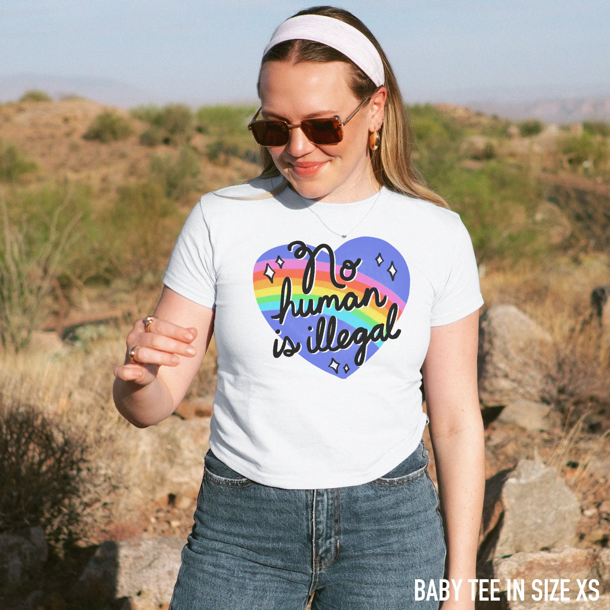 No Human is Illegal Baby Tee - Image 2