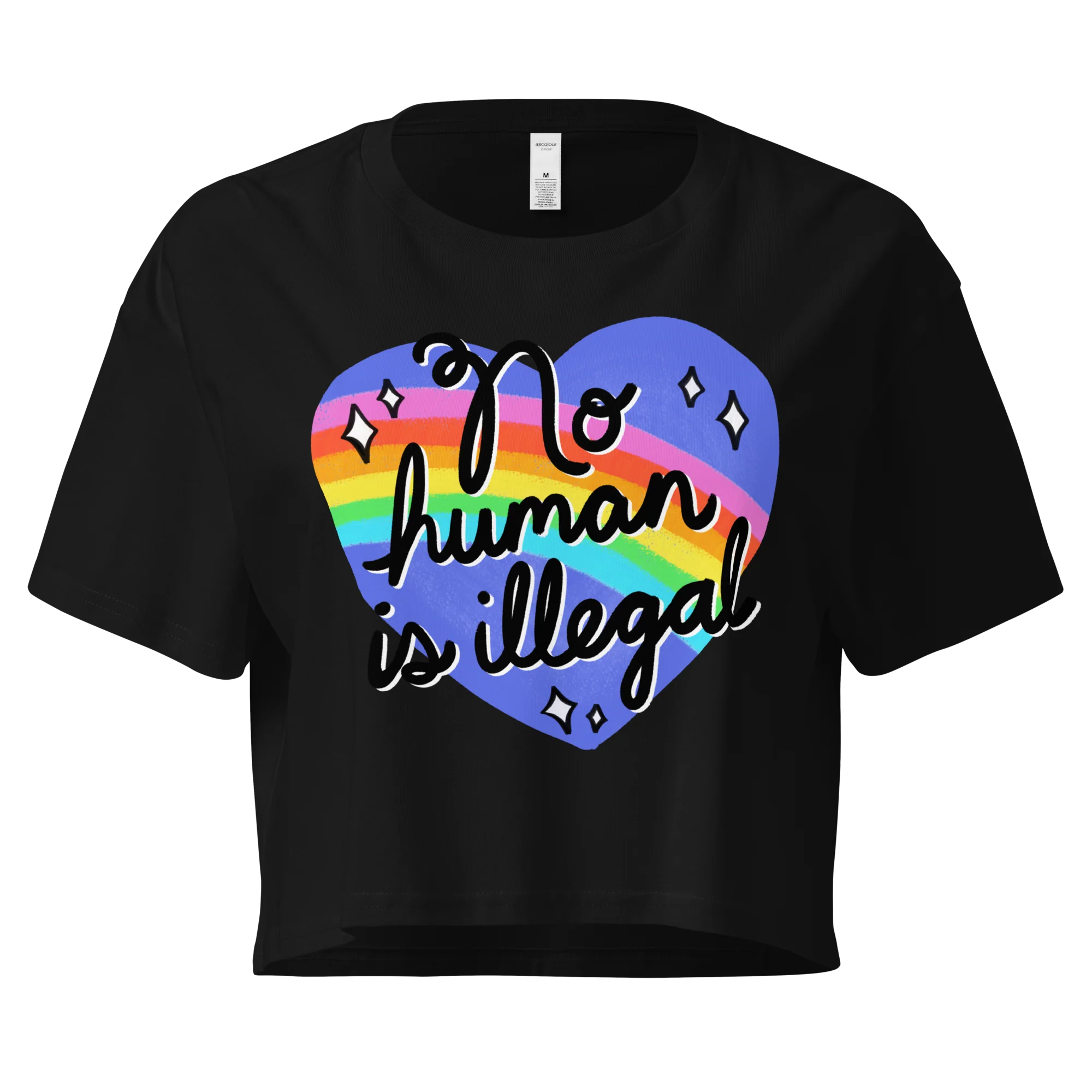 No Human is Illegal Crop Tee