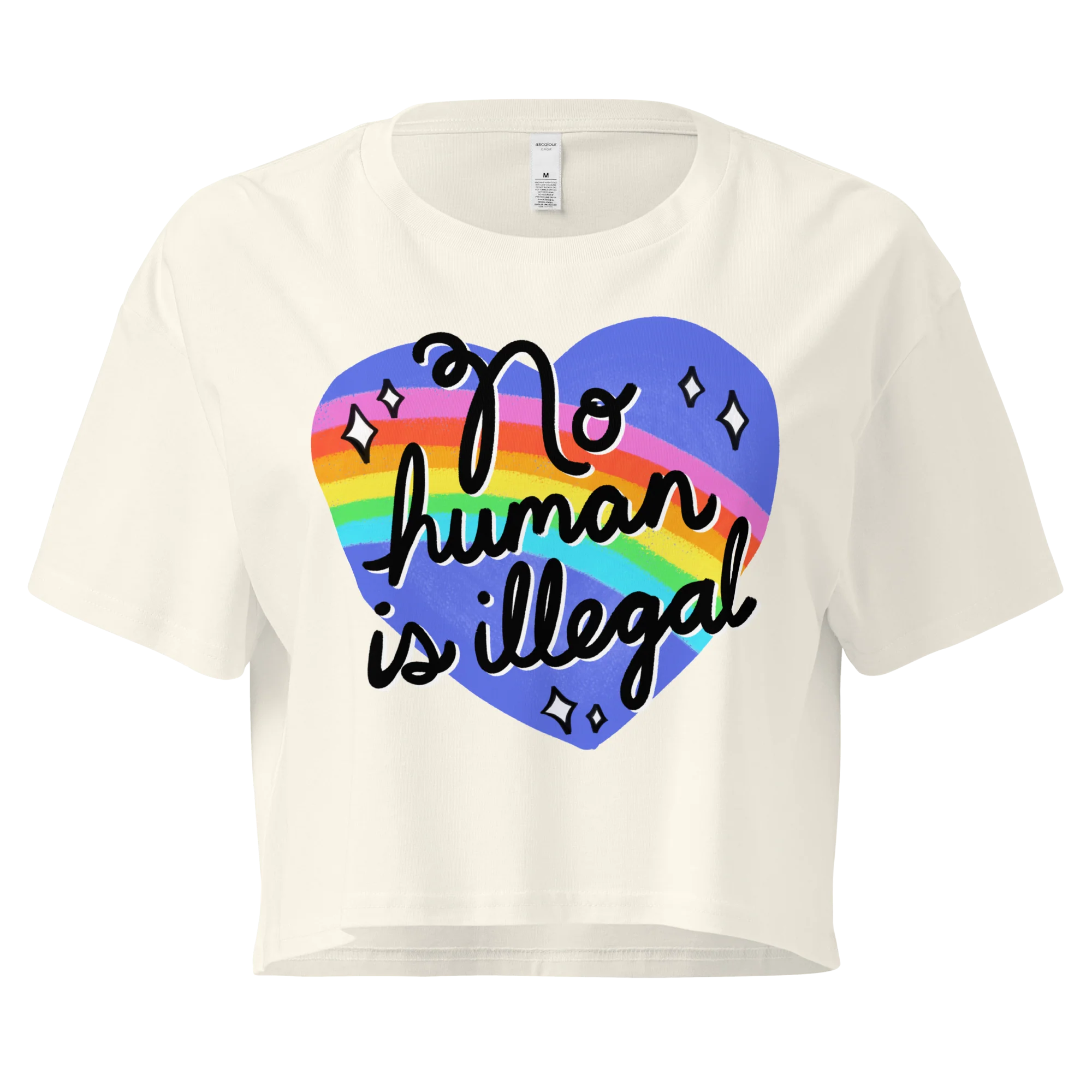 No Human is Illegal Crop Tee - Image 3