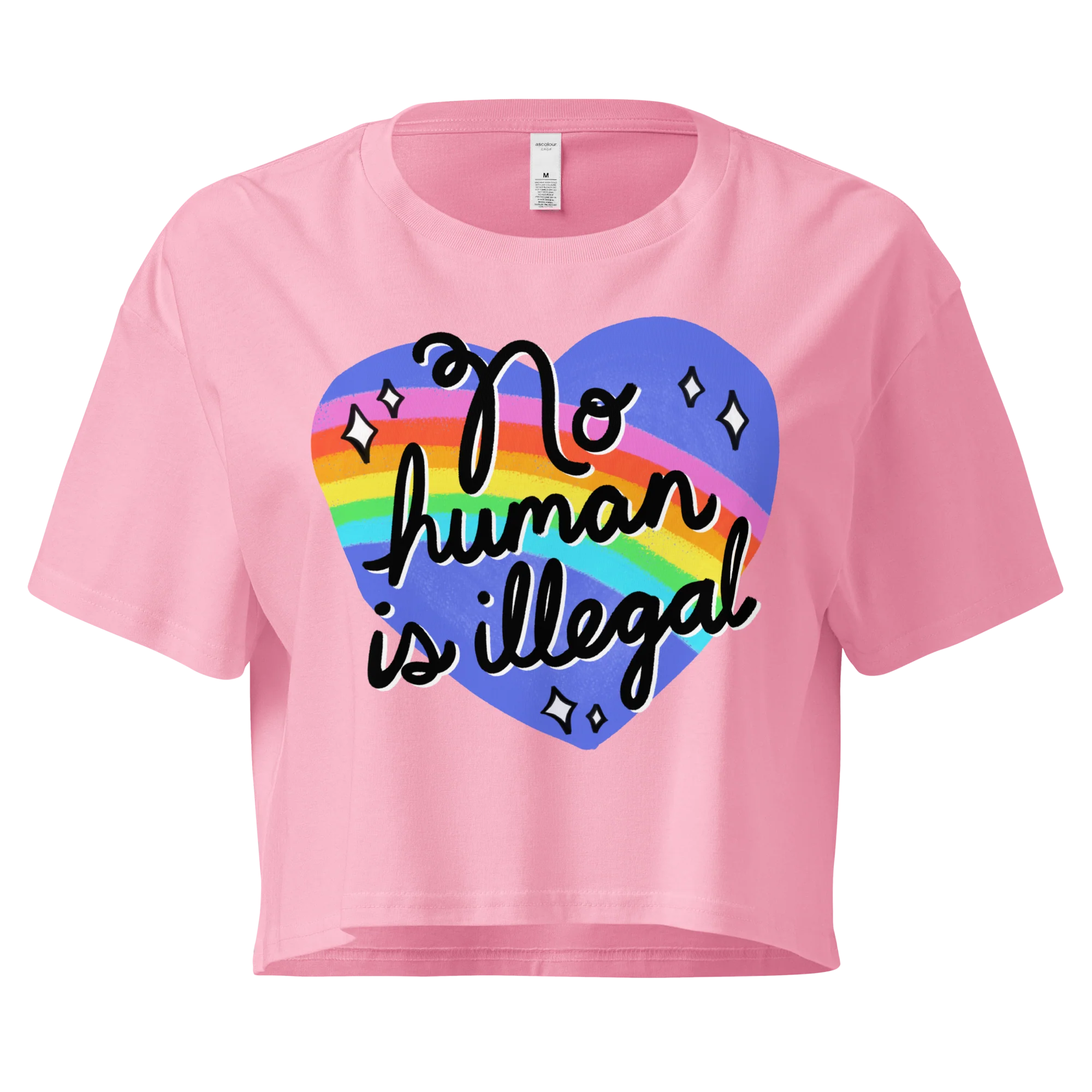 No Human is Illegal Crop Tee - Image 4