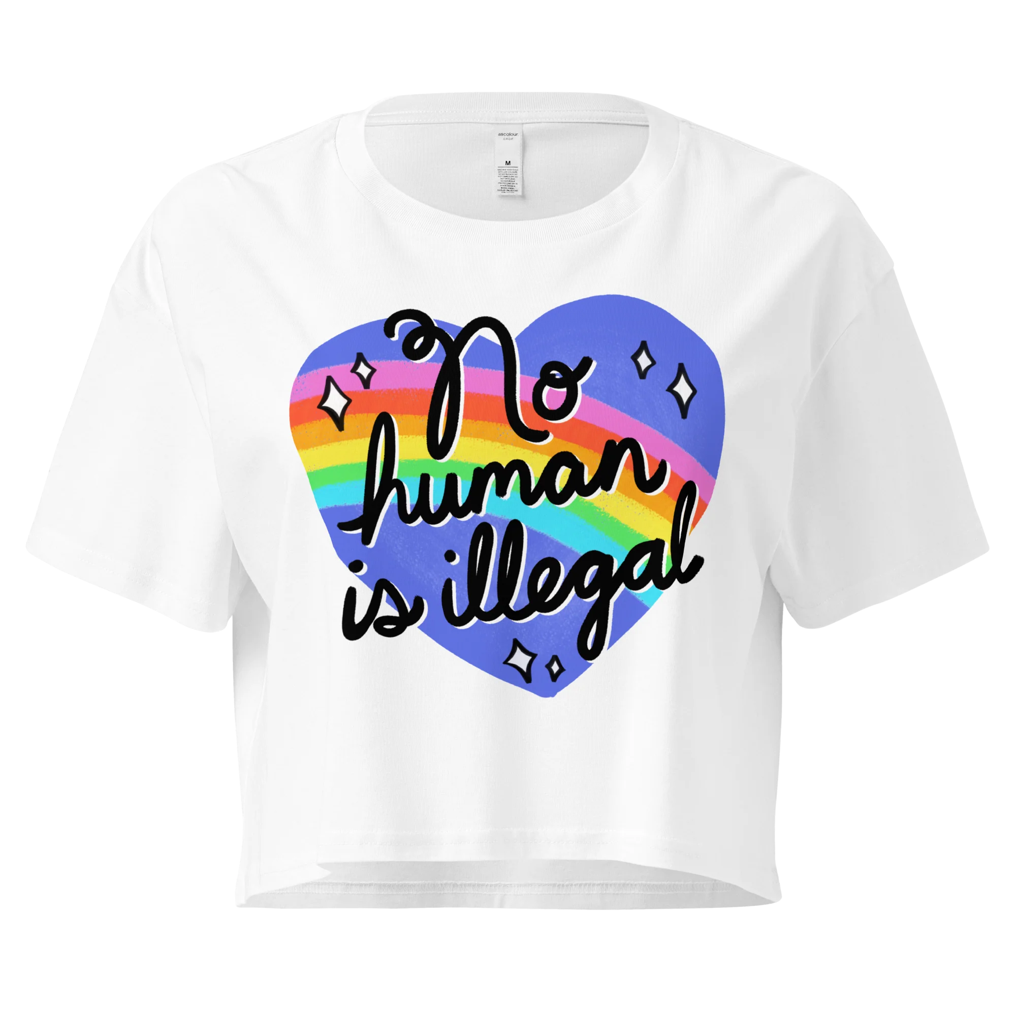 No Human is Illegal Crop Tee - Image 7