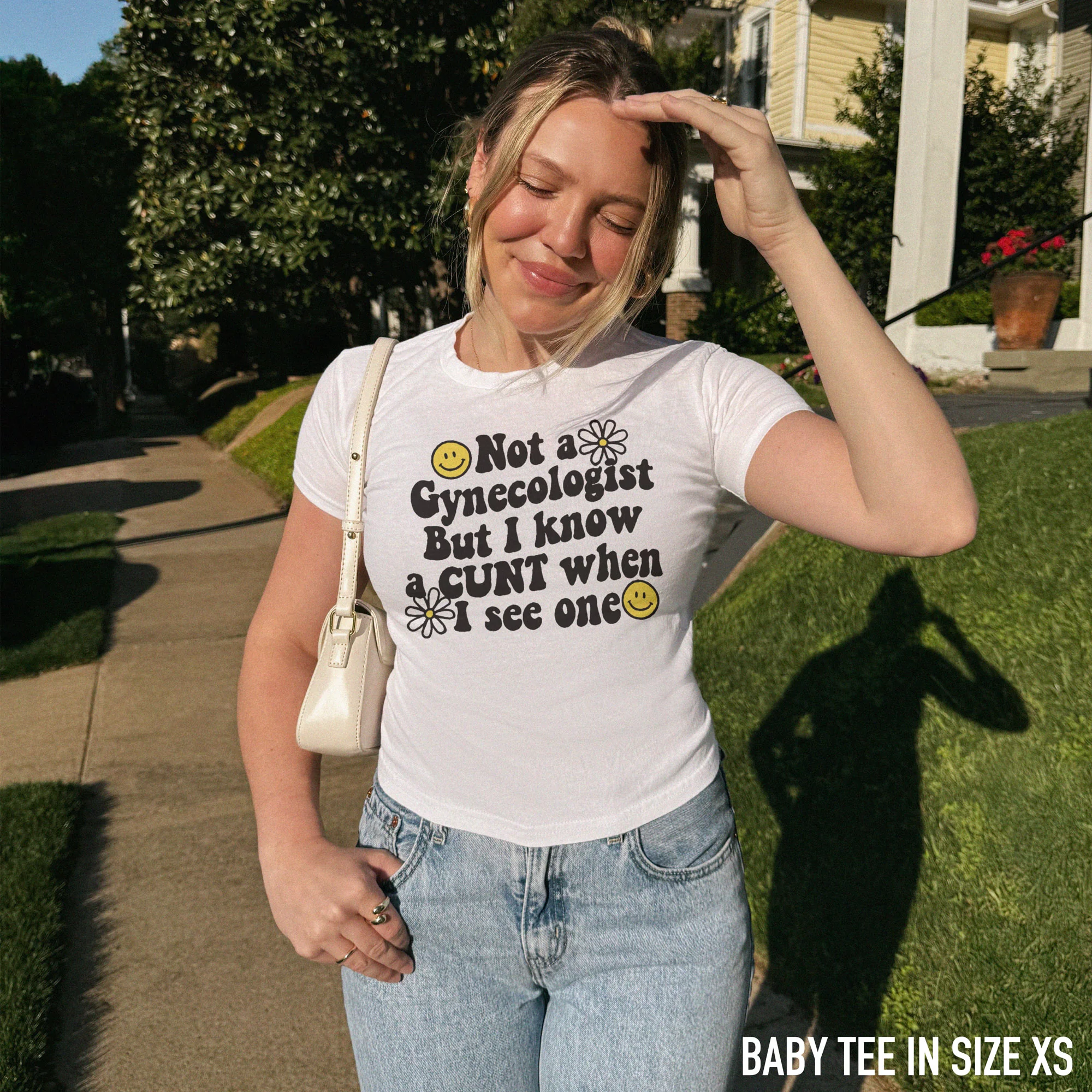 Not a Gynecologist Cunt Baby Tee - Image 2