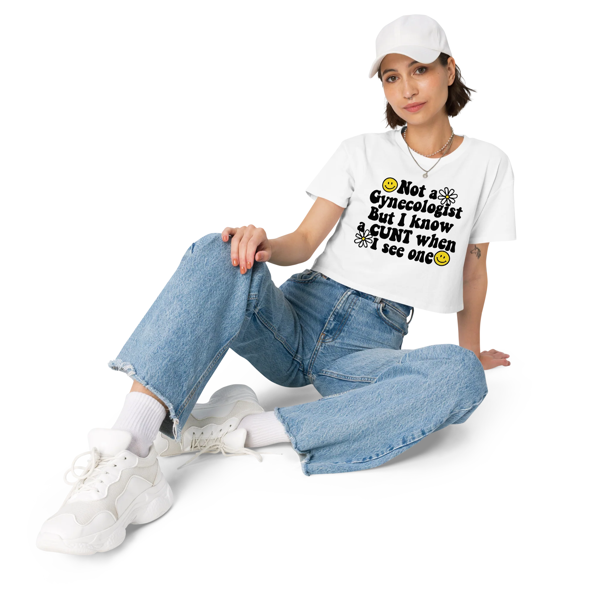 Not a Gynecologist Cunt Crop Tee - Image 5