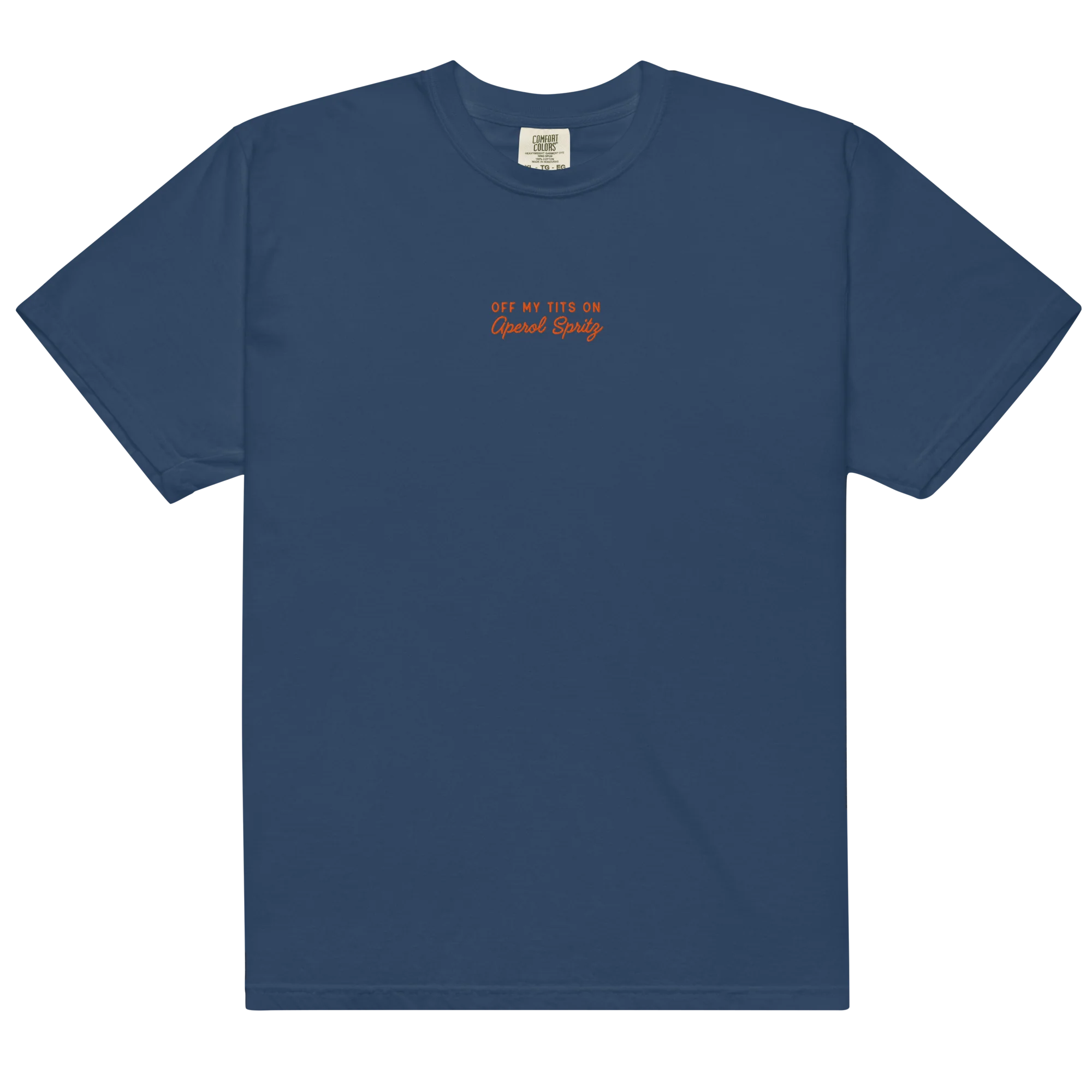 Off My Tits On Aperol Spritz Embroidered Classic T-Shirt - Image 3