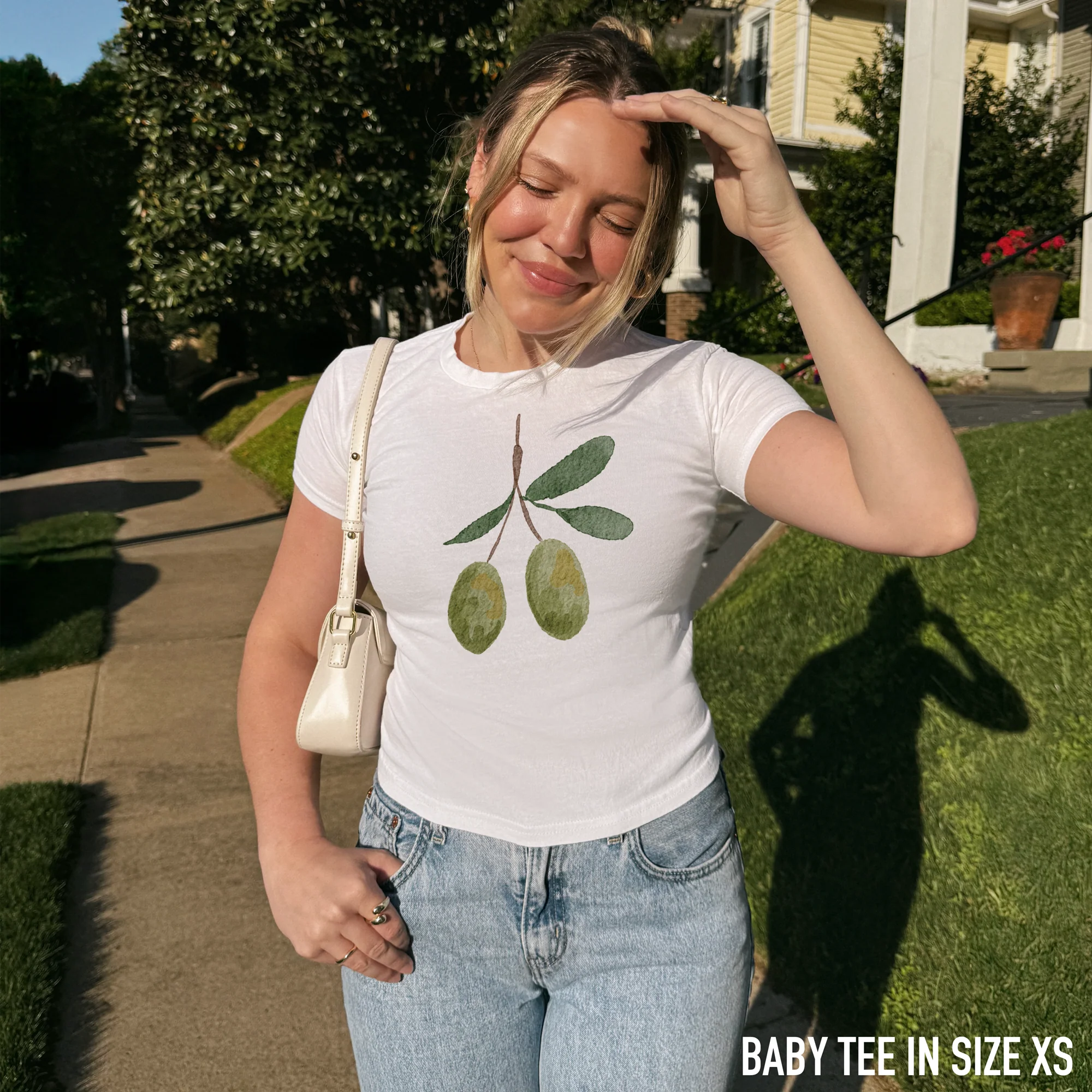 Olives Watercolor Baby Tee - Image 2